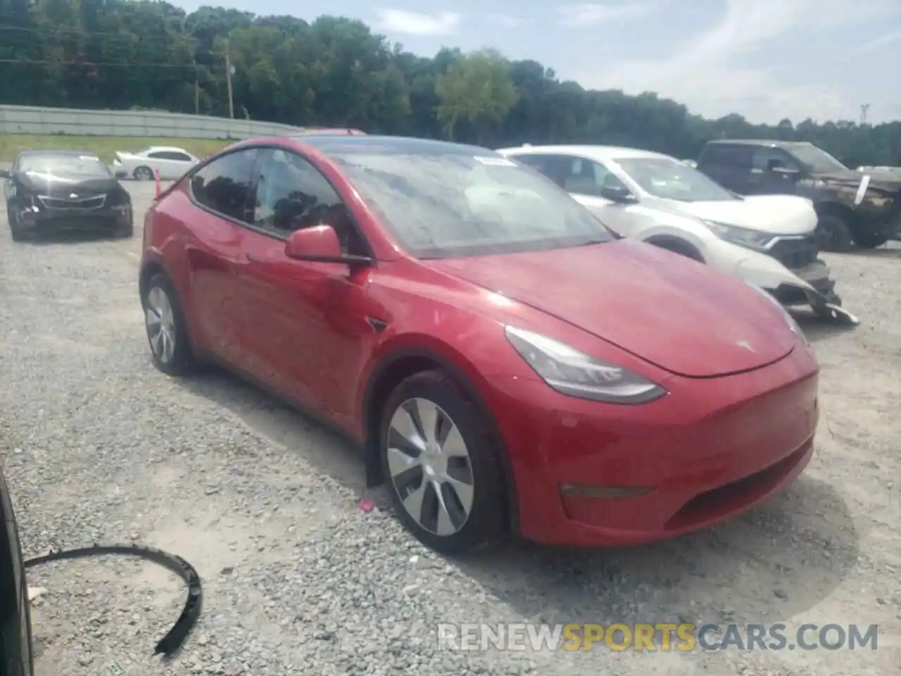 1 Photograph of a damaged car 7SAYGDEE9NF329060 TESLA MODEL Y 2022