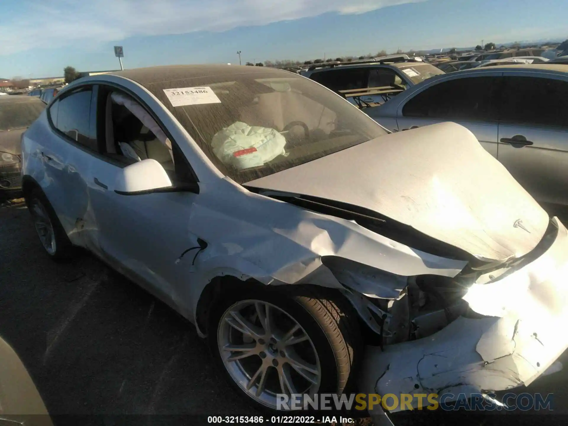 1 Photograph of a damaged car 7SAYGDEE9NF348563 TESLA MODEL Y 2022