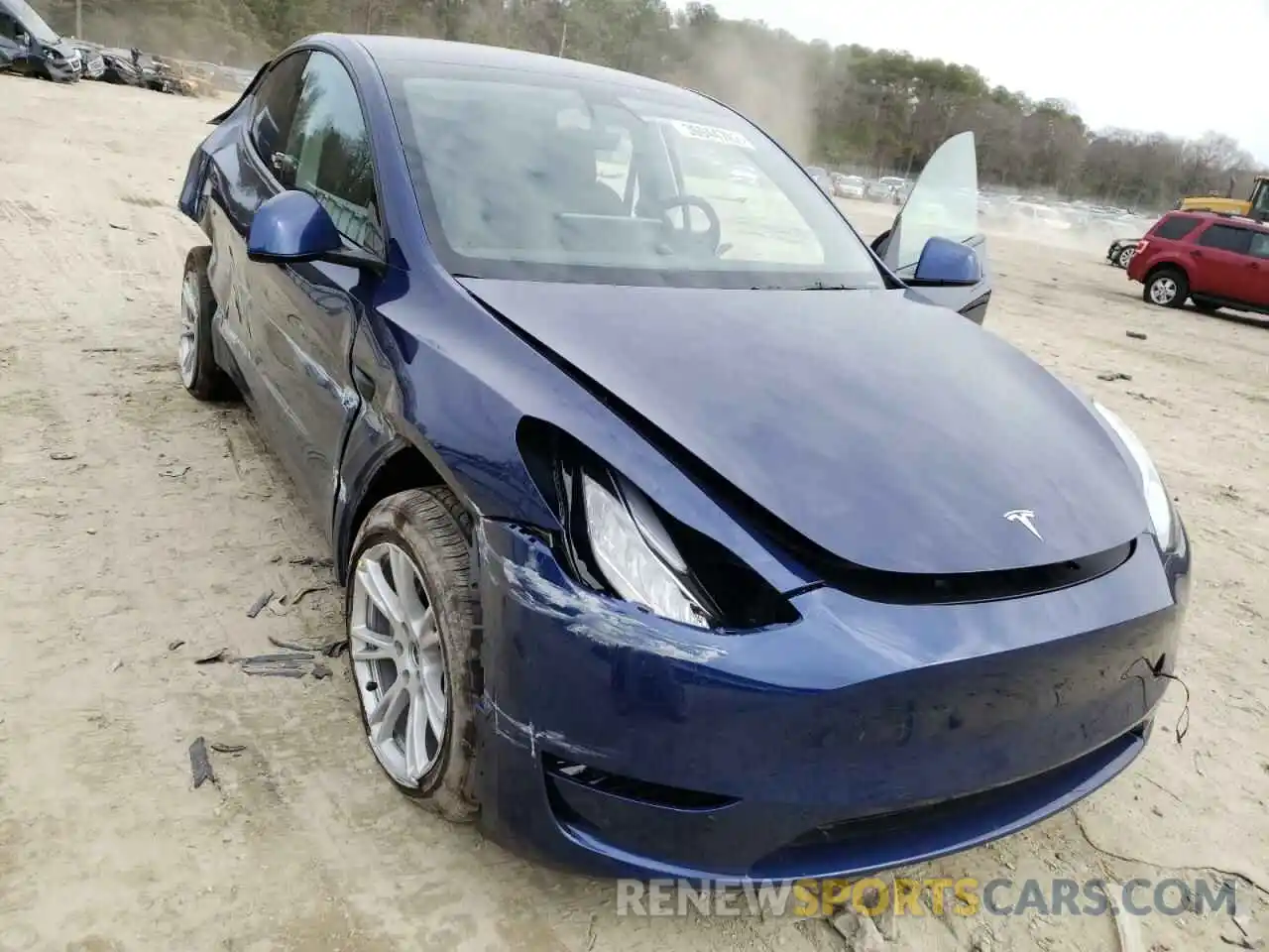 1 Photograph of a damaged car 7SAYGDEE9NF357330 TESLA MODEL Y 2022