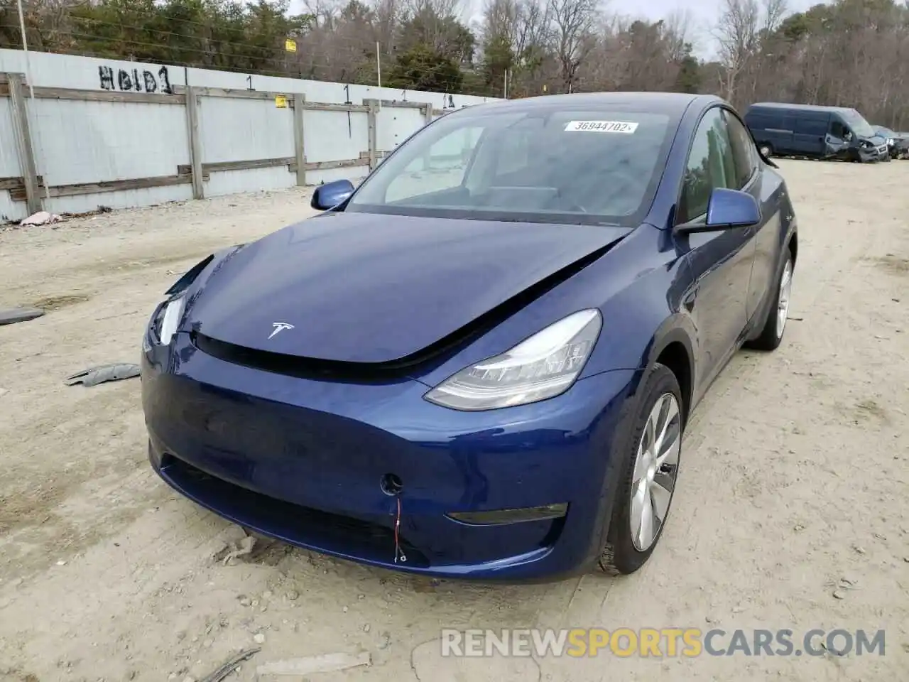 2 Photograph of a damaged car 7SAYGDEE9NF357330 TESLA MODEL Y 2022