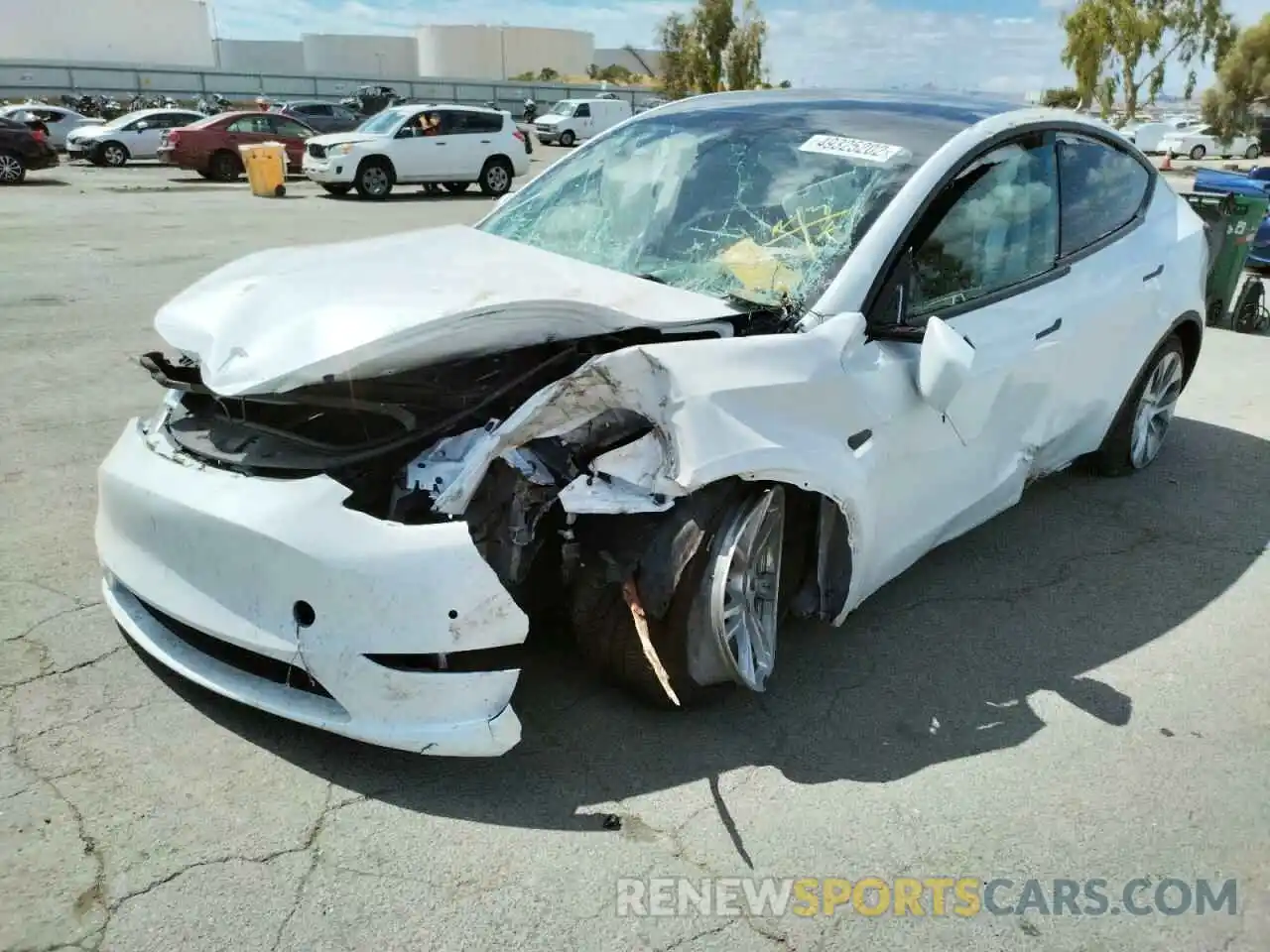 2 Photograph of a damaged car 7SAYGDEE9NF402511 TESLA MODEL Y 2022