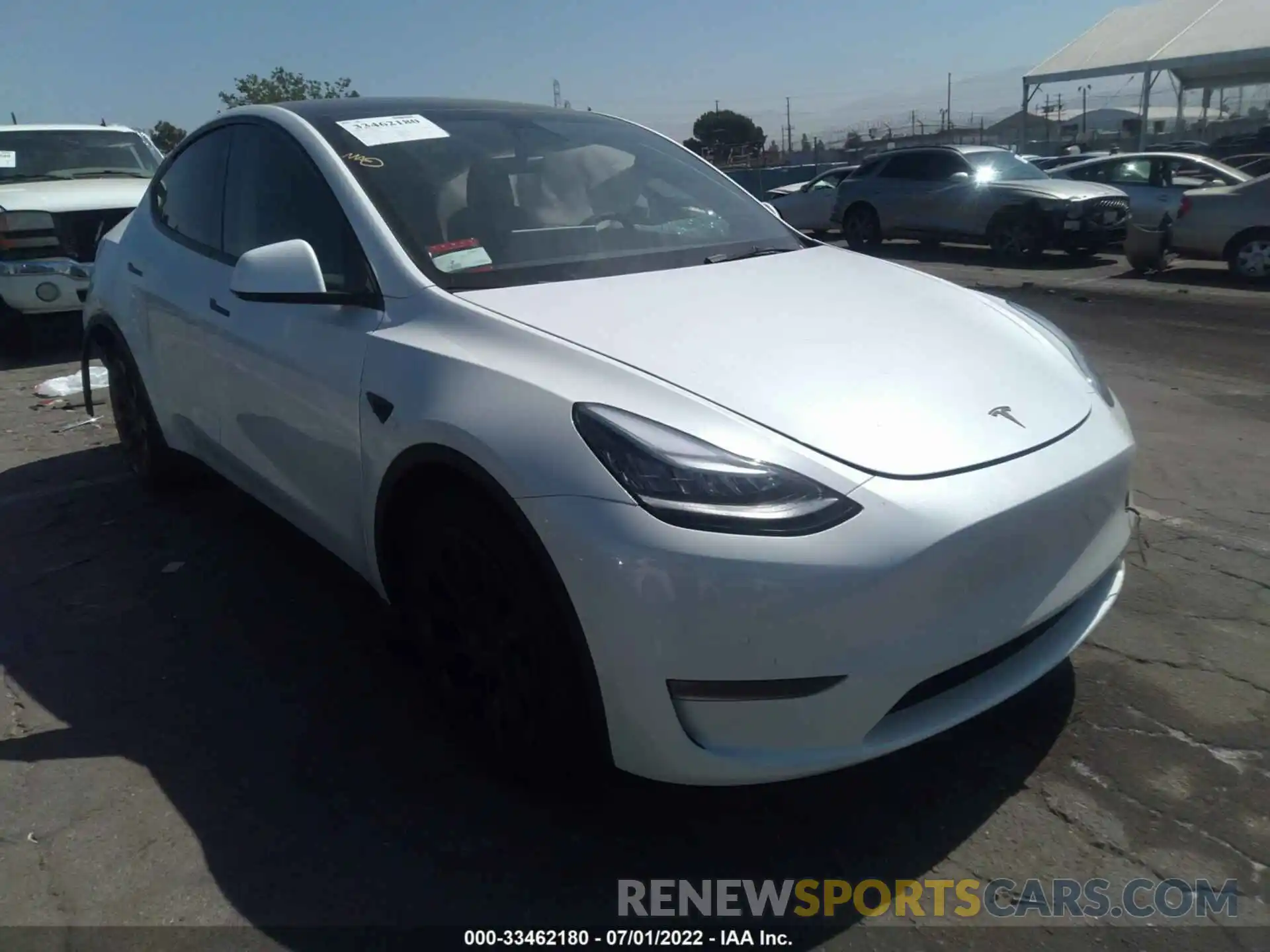 1 Photograph of a damaged car 7SAYGDEE9NF444225 TESLA MODEL Y 2022