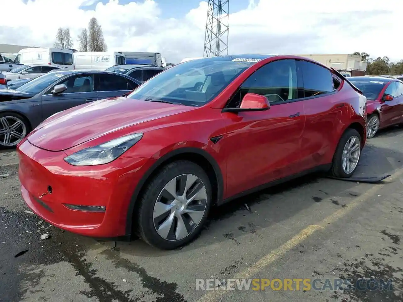 1 Photograph of a damaged car 7SAYGDEE9NF520414 TESLA MODEL Y 2022