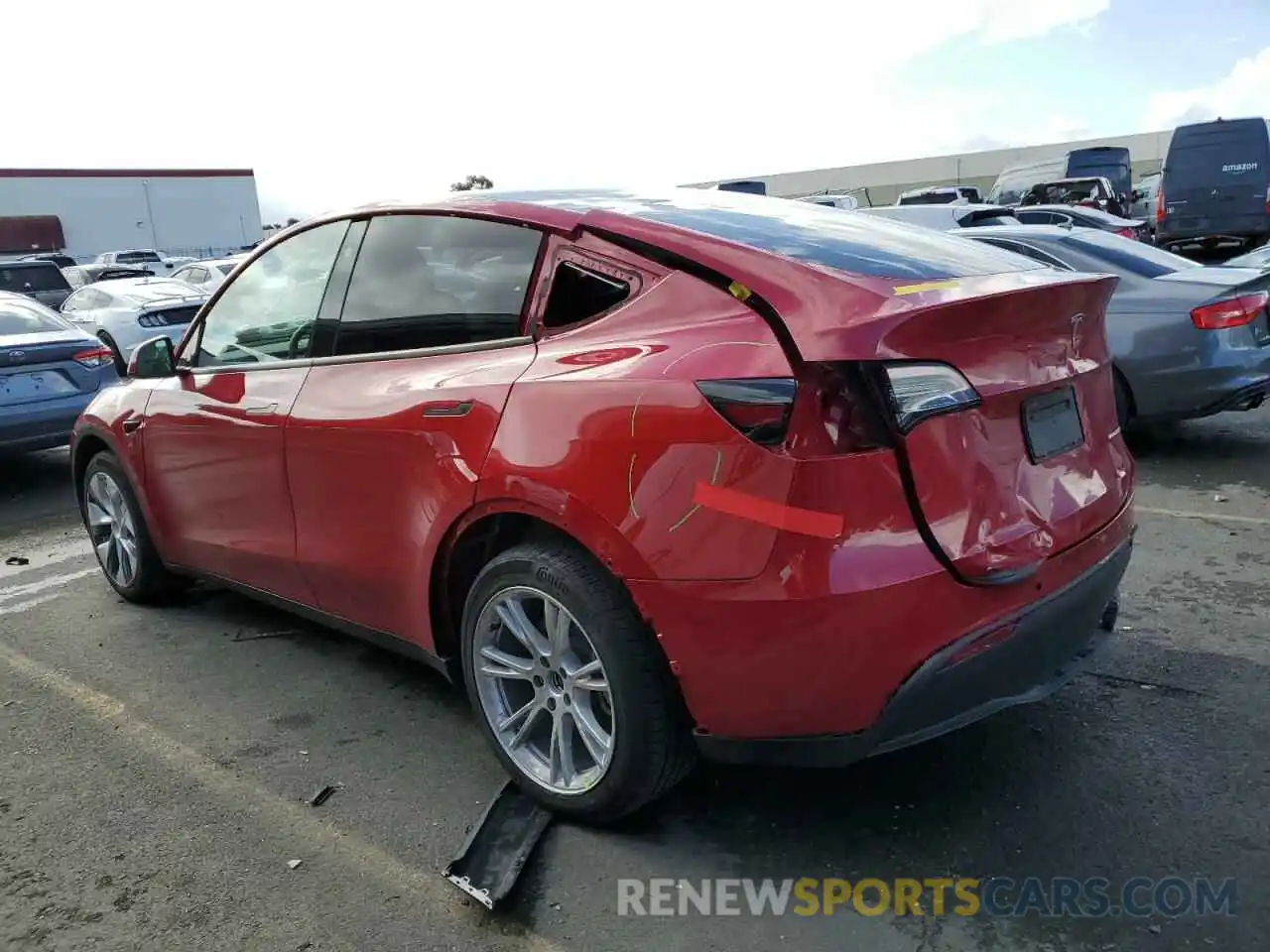 2 Photograph of a damaged car 7SAYGDEE9NF520414 TESLA MODEL Y 2022