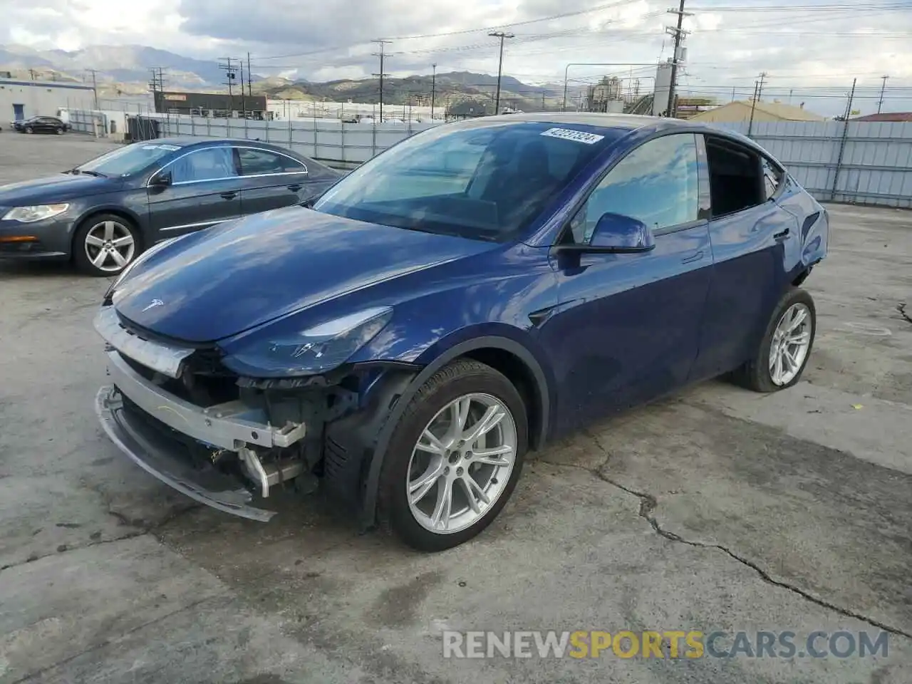 1 Photograph of a damaged car 7SAYGDEE9NF537908 TESLA MODEL Y 2022