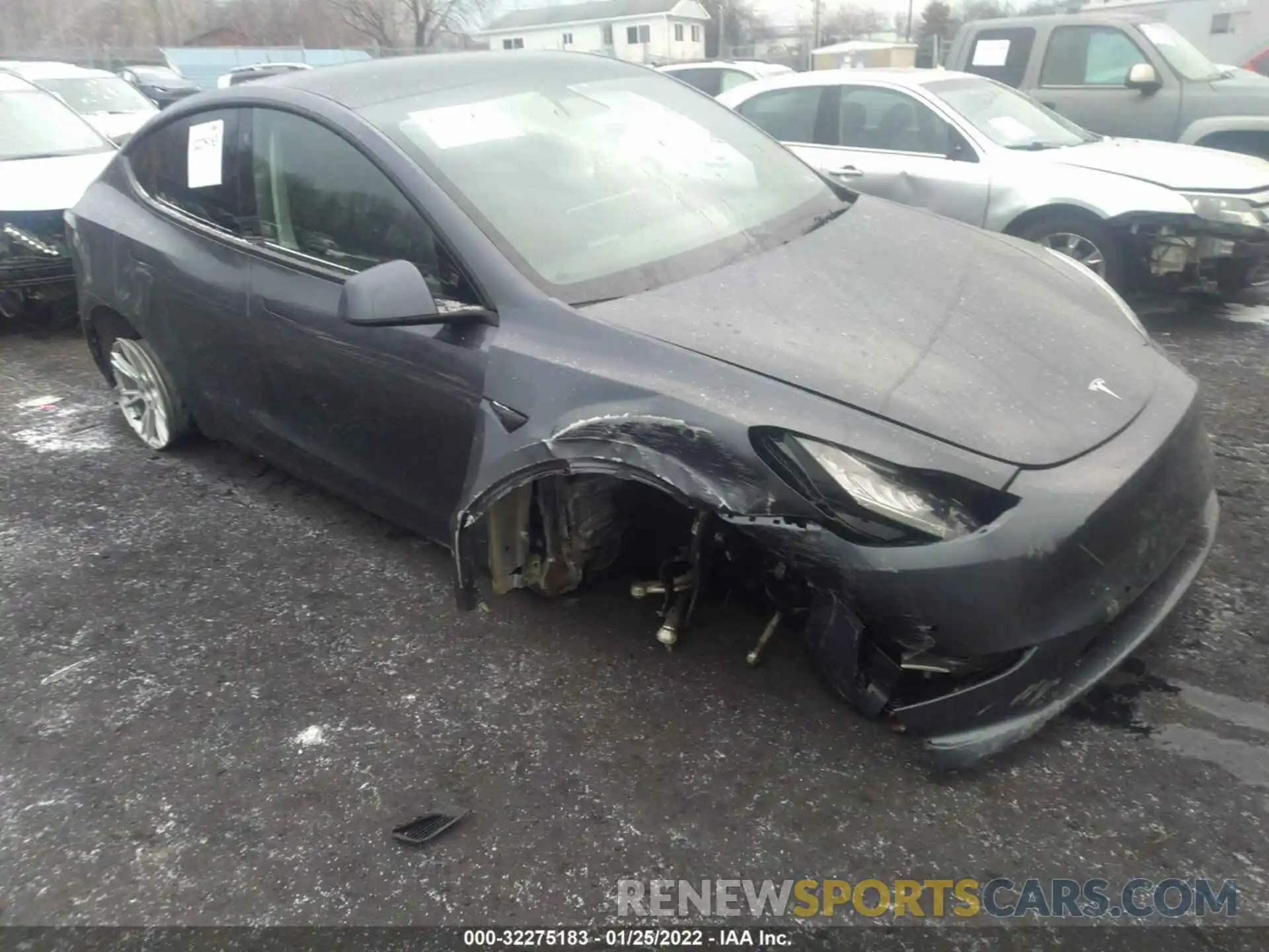 1 Photograph of a damaged car 7SAYGDEEXNF308010 TESLA MODEL Y 2022