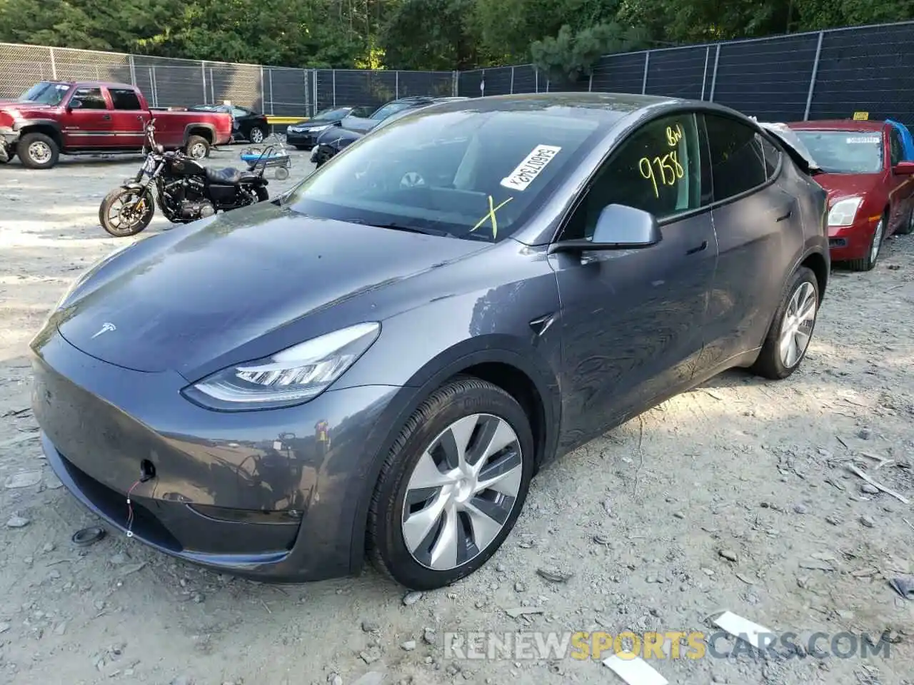 2 Photograph of a damaged car 7SAYGDEEXNF313840 TESLA MODEL Y 2022