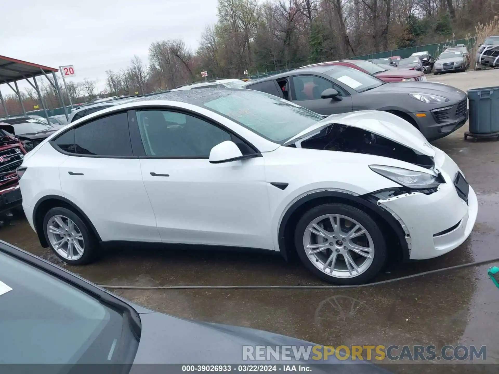 14 Photograph of a damaged car 7SAYGDEEXNF321288 TESLA MODEL Y 2022