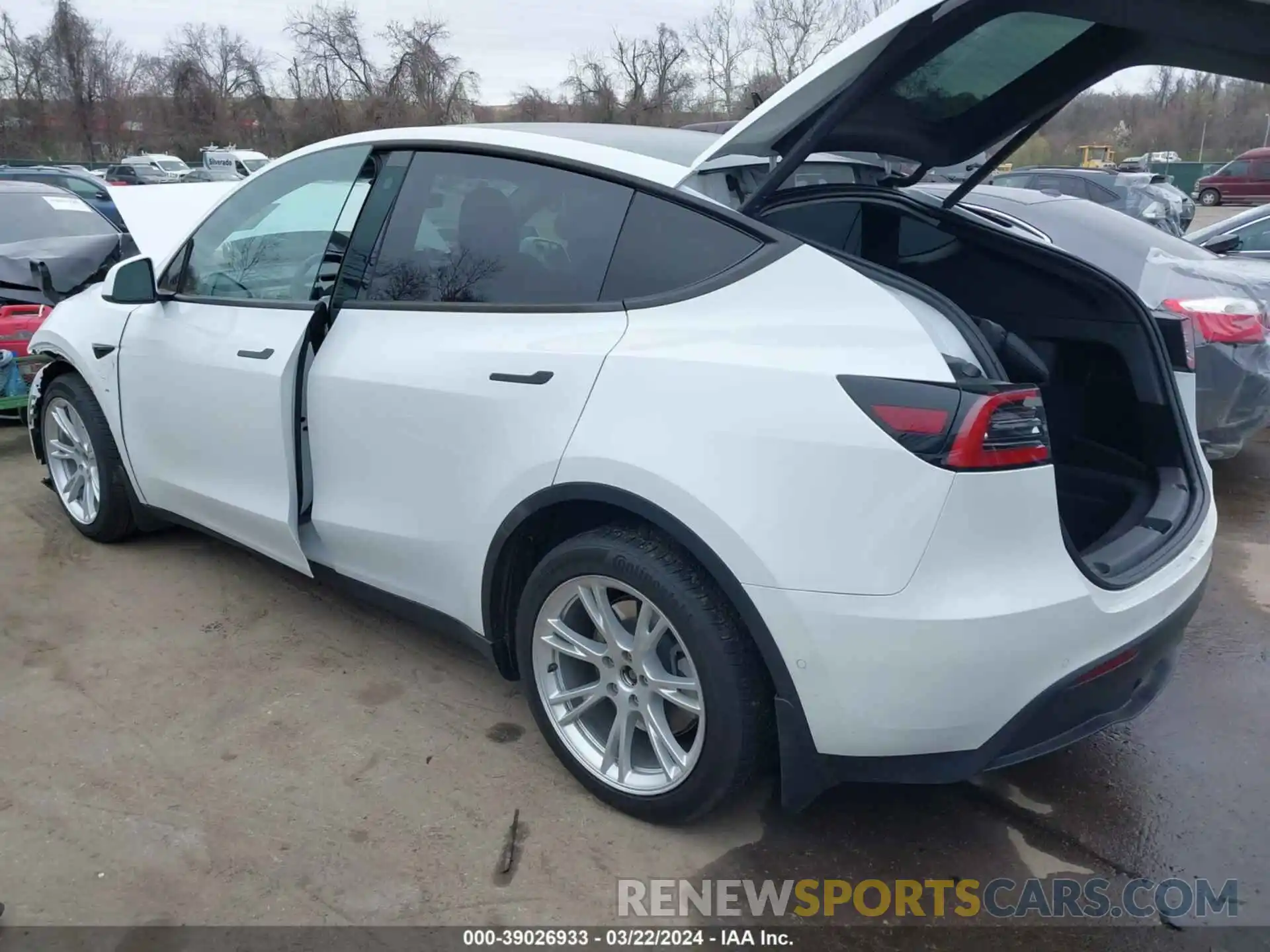 3 Photograph of a damaged car 7SAYGDEEXNF321288 TESLA MODEL Y 2022