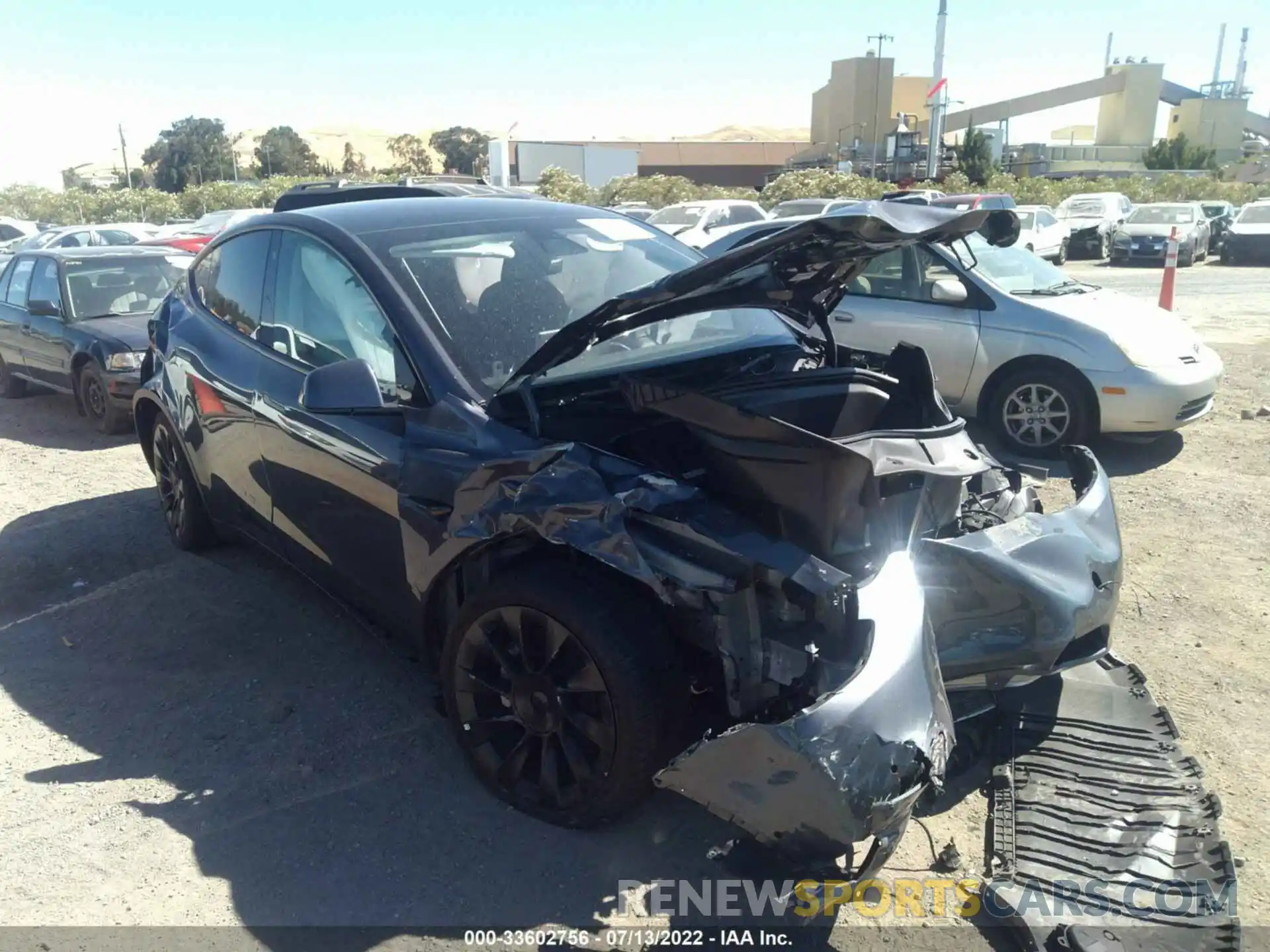 1 Photograph of a damaged car 7SAYGDEEXNF341105 TESLA MODEL Y 2022