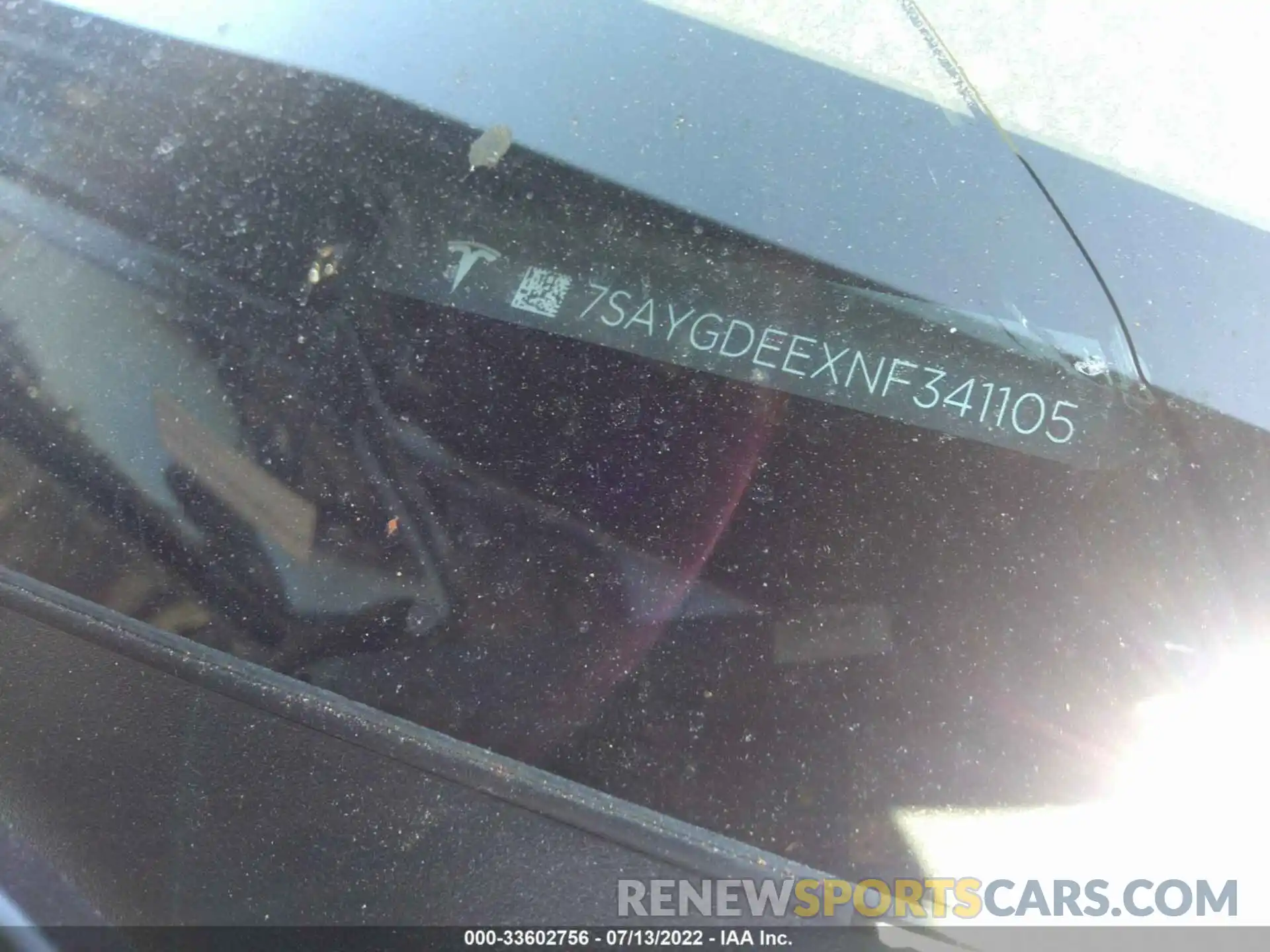 9 Photograph of a damaged car 7SAYGDEEXNF341105 TESLA MODEL Y 2022