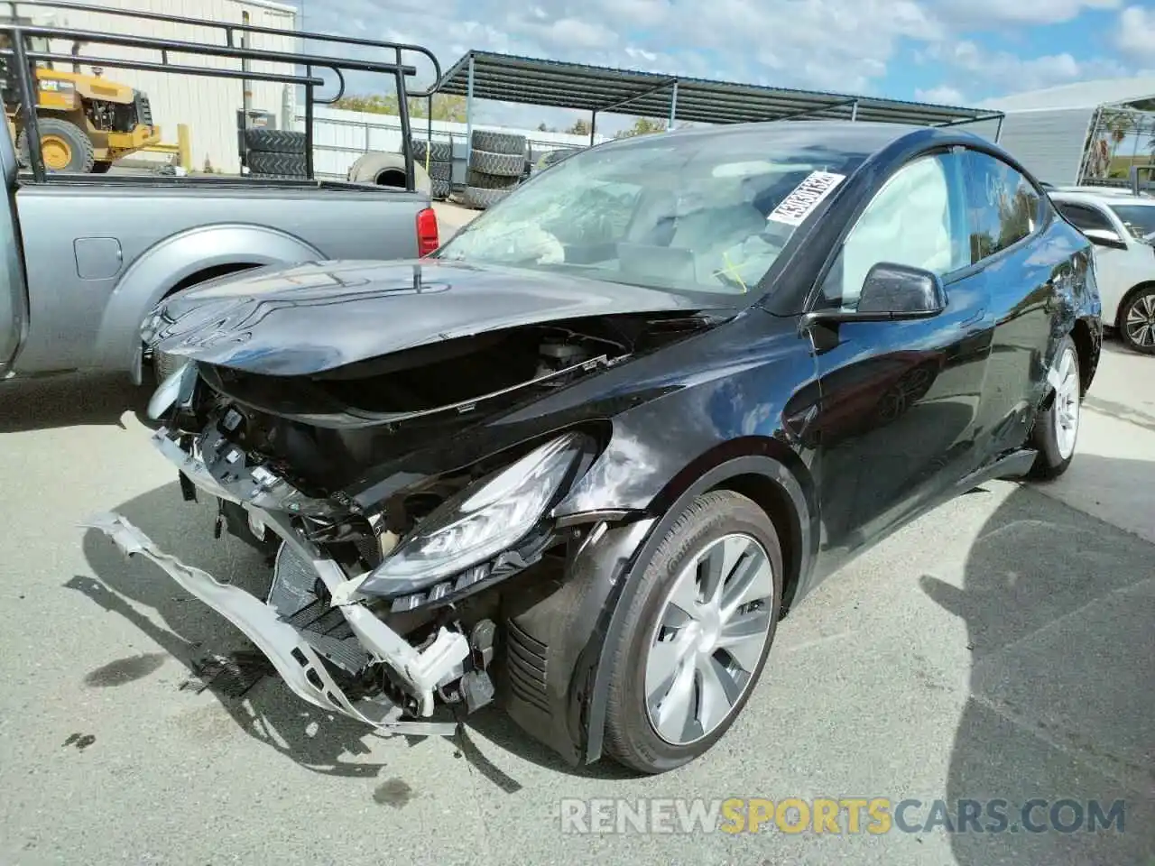 2 Photograph of a damaged car 7SAYGDEEXNF351360 TESLA MODEL Y 2022