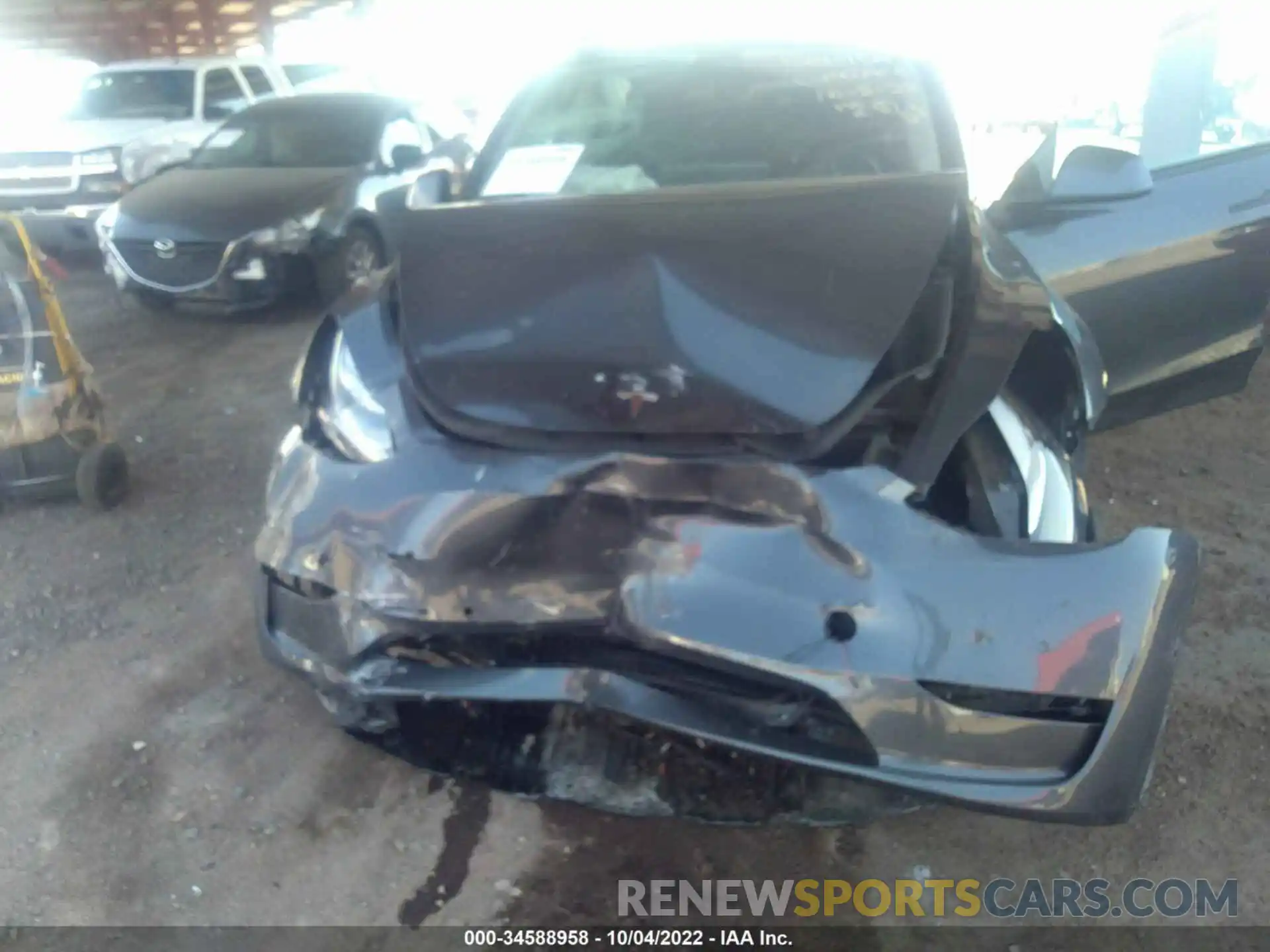 6 Photograph of a damaged car 7SAYGDEEXNF360690 TESLA MODEL Y 2022