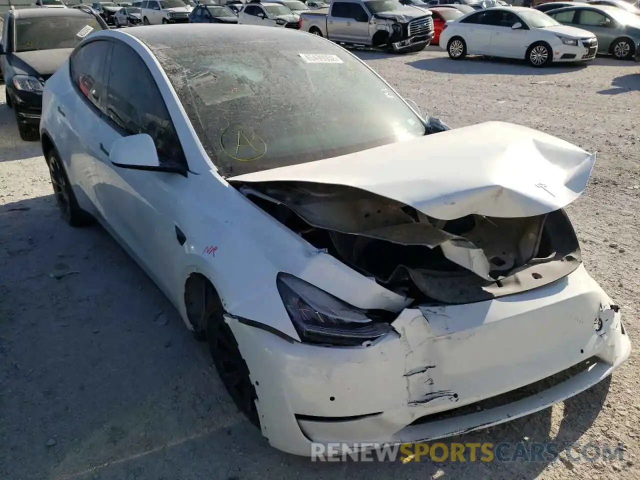 1 Photograph of a damaged car 7SAYGDEEXNF361922 TESLA MODEL Y 2022