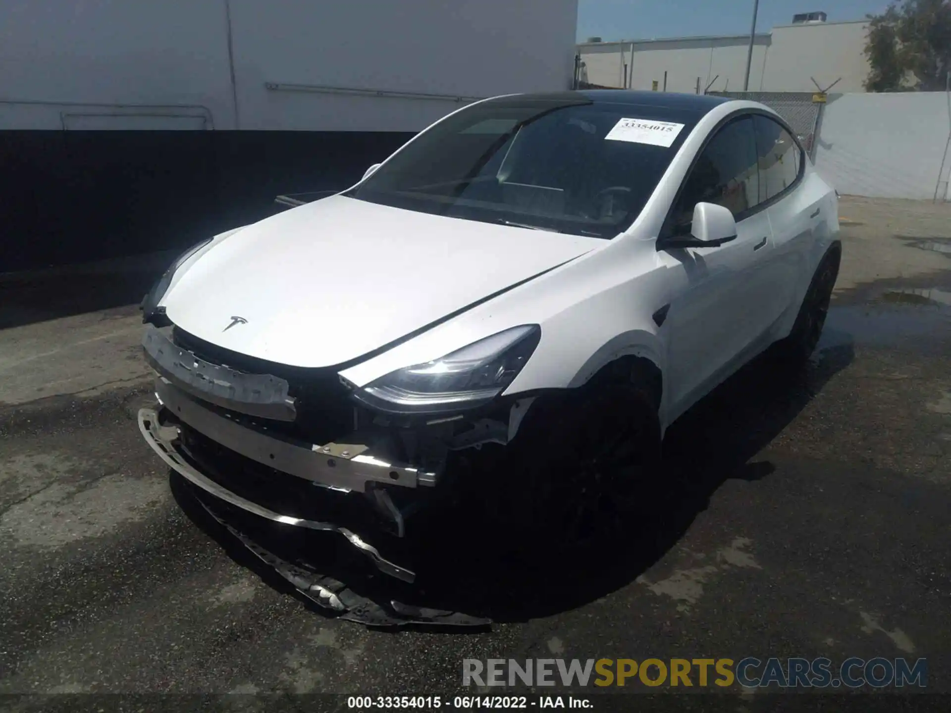 2 Photograph of a damaged car 7SAYGDEEXNF364173 TESLA MODEL Y 2022