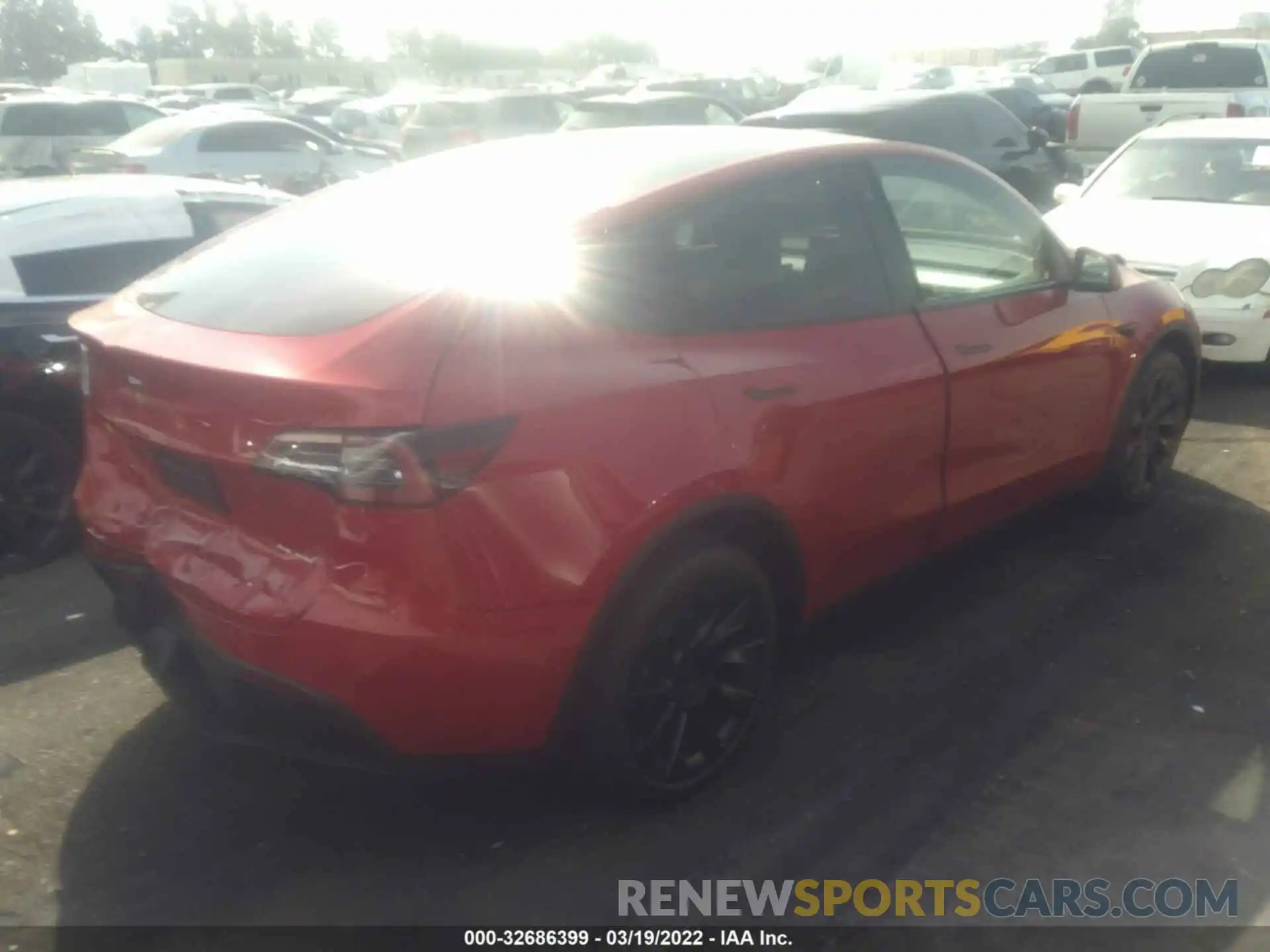 4 Фотография поврежденного автомобиля 7SAYGDEEXNF369213 TESLA MODEL Y 2022