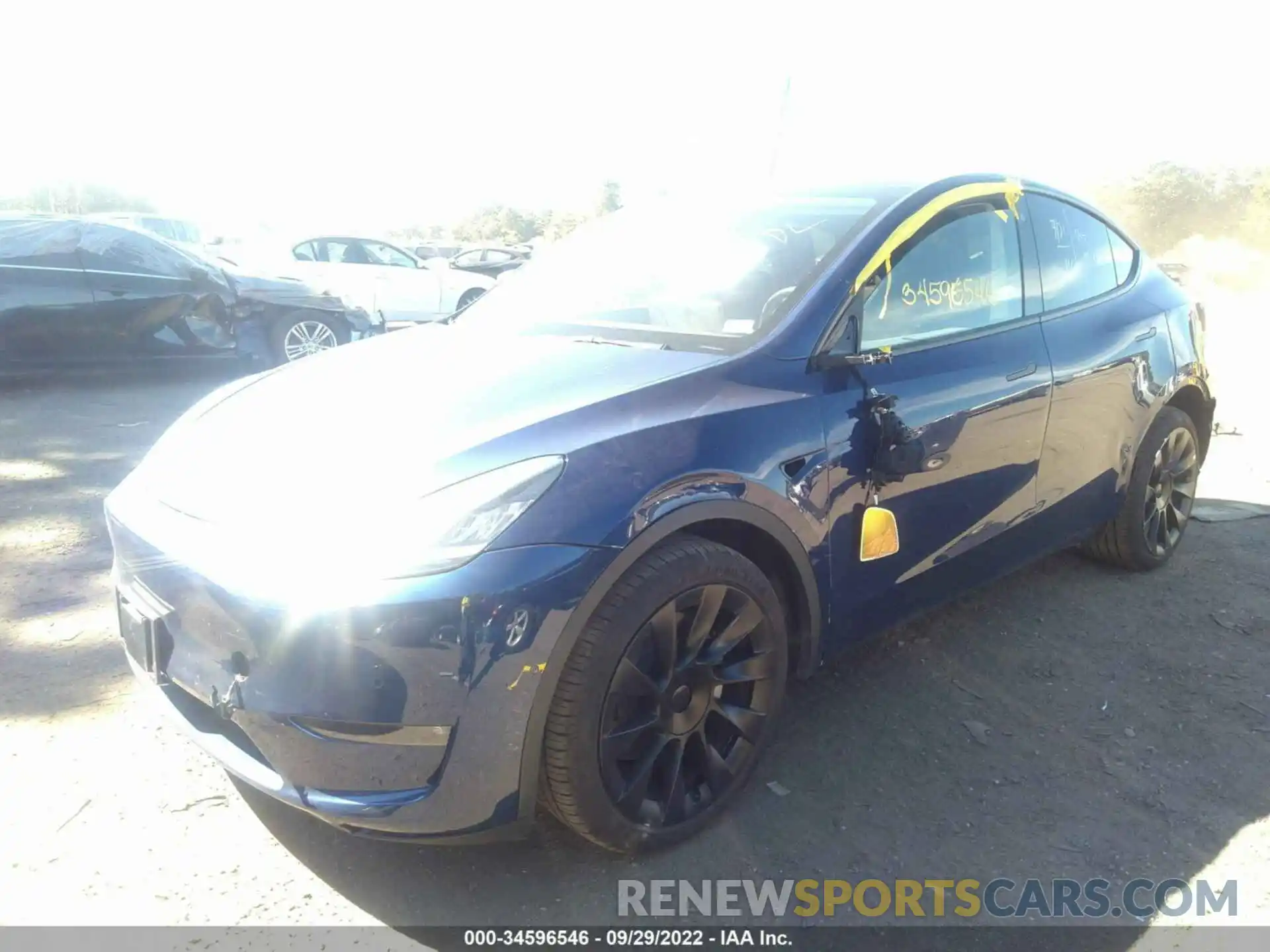 2 Фотография поврежденного автомобиля 7SAYGDEEXNF386741 TESLA MODEL Y 2022