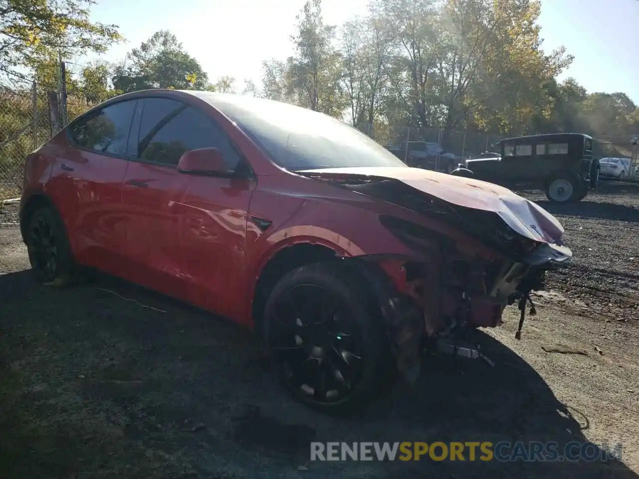 1 Photograph of a damaged car 7SAYGDEEXNF454438 TESLA MODEL Y 2022