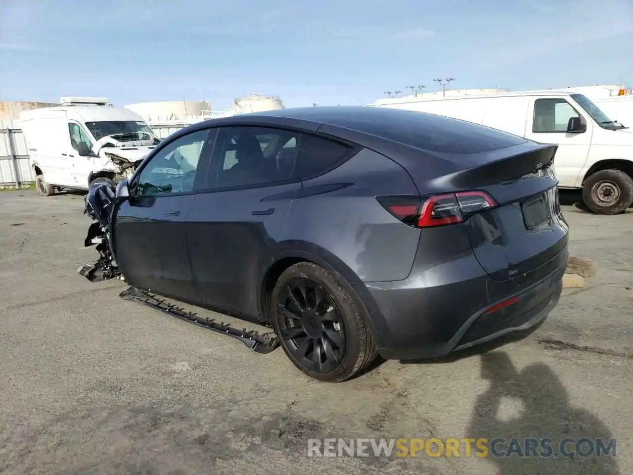 2 Photograph of a damaged car 7SAYGDEEXNF491506 TESLA MODEL Y 2022