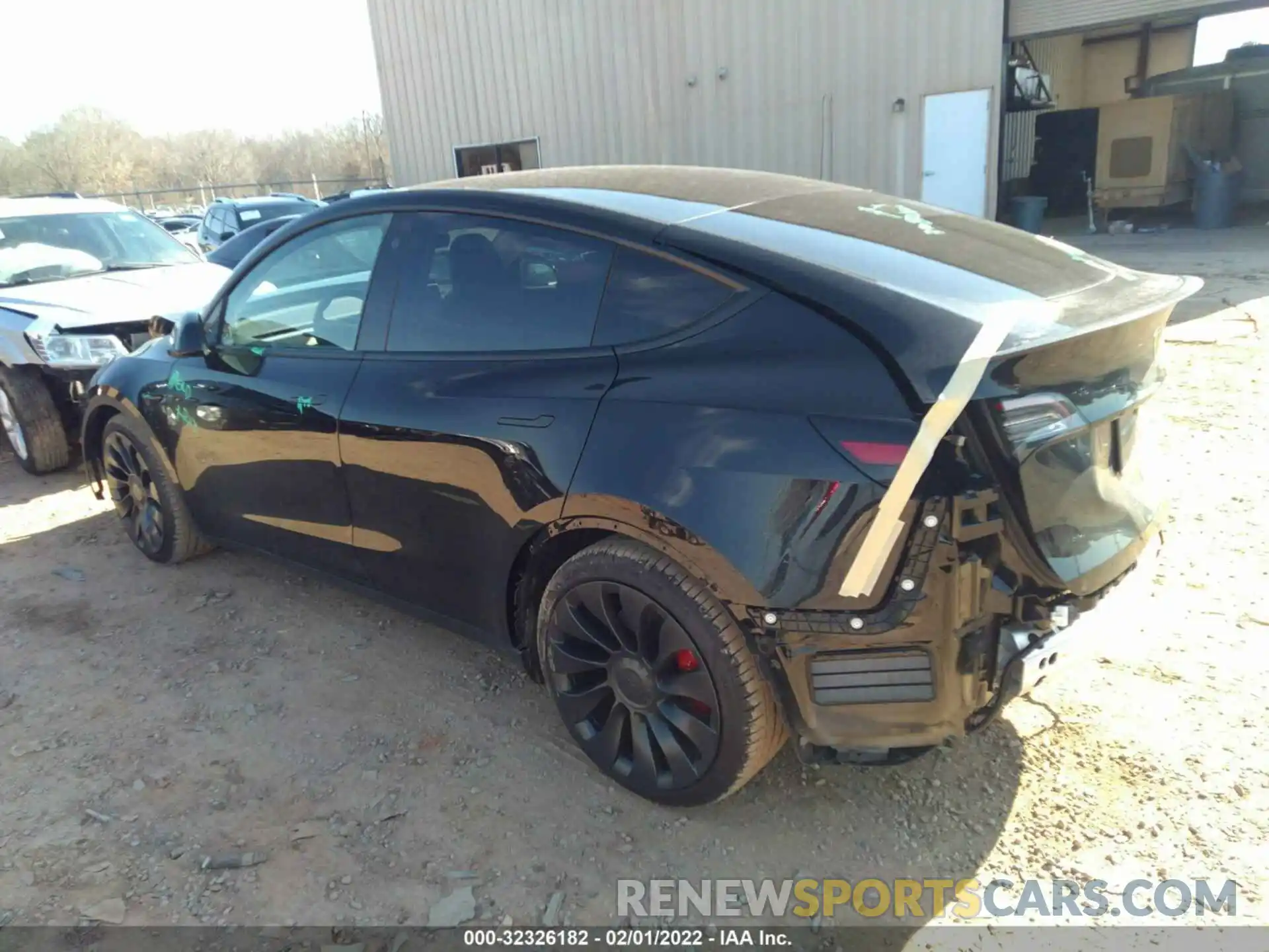 3 Photograph of a damaged car 7SAYGDEF0NF320322 TESLA MODEL Y 2022