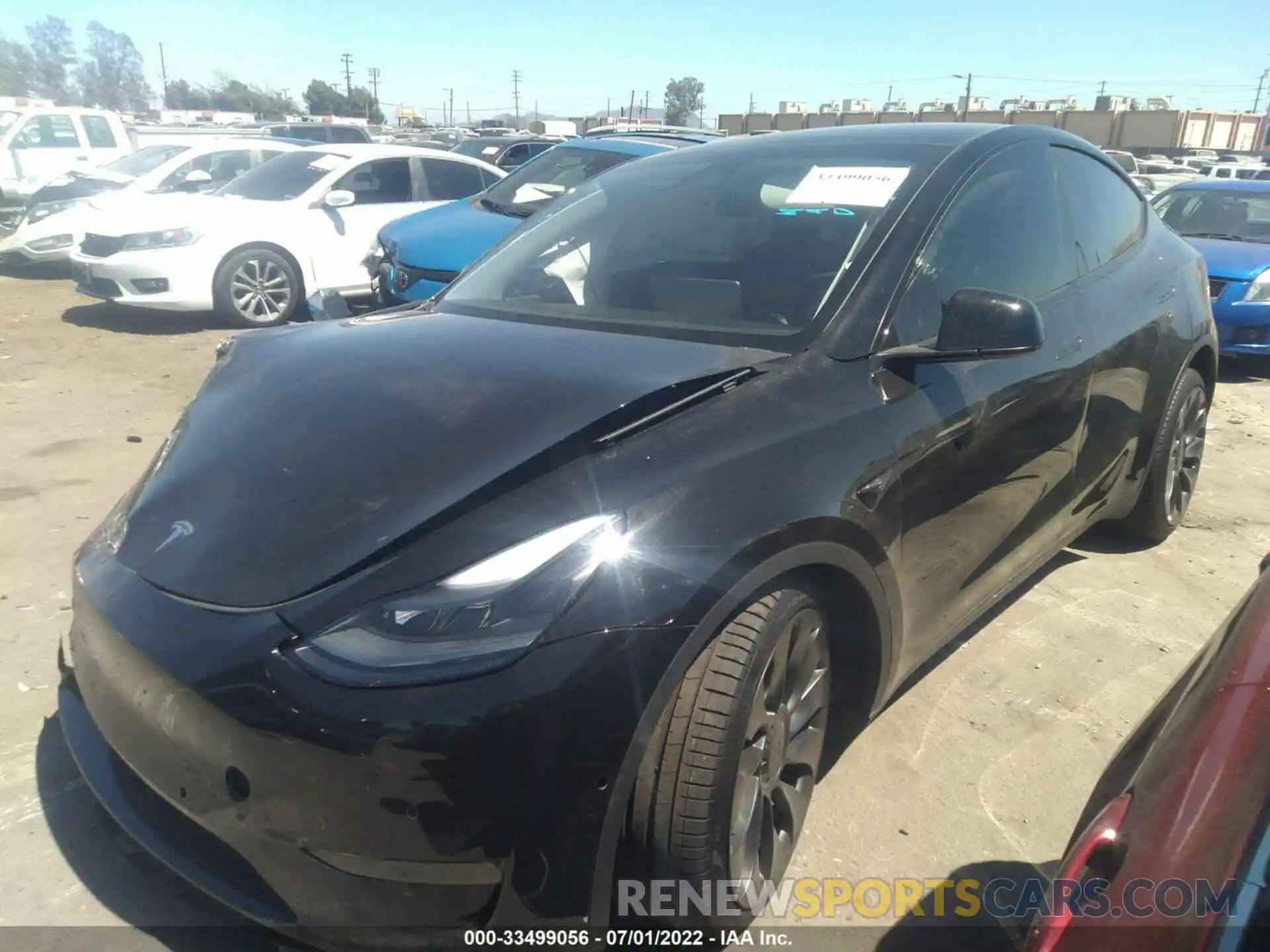 2 Фотография поврежденного автомобиля 7SAYGDEF0NF324709 TESLA MODEL Y 2022