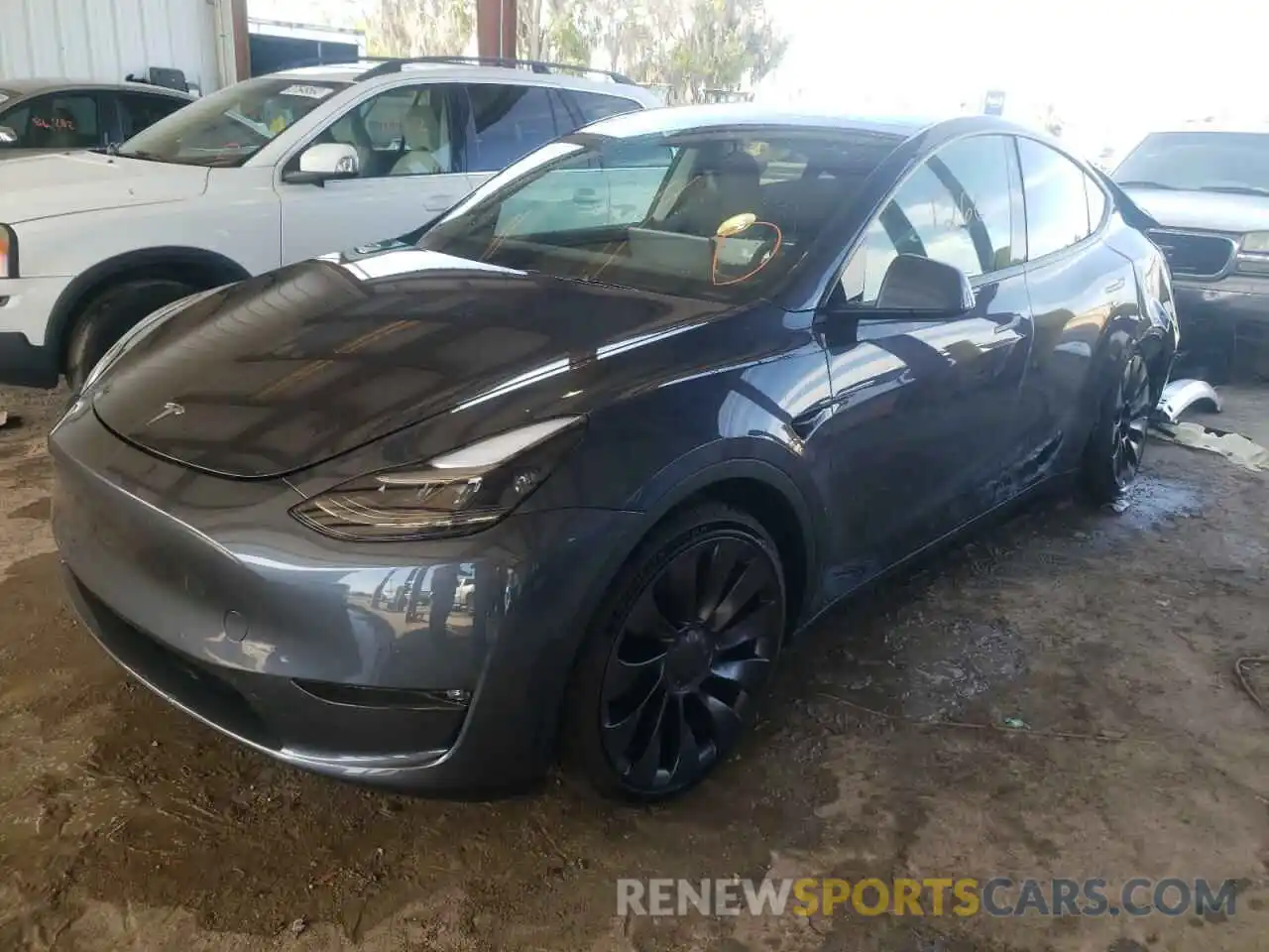 2 Photograph of a damaged car 7SAYGDEF0NF326511 TESLA MODEL Y 2022