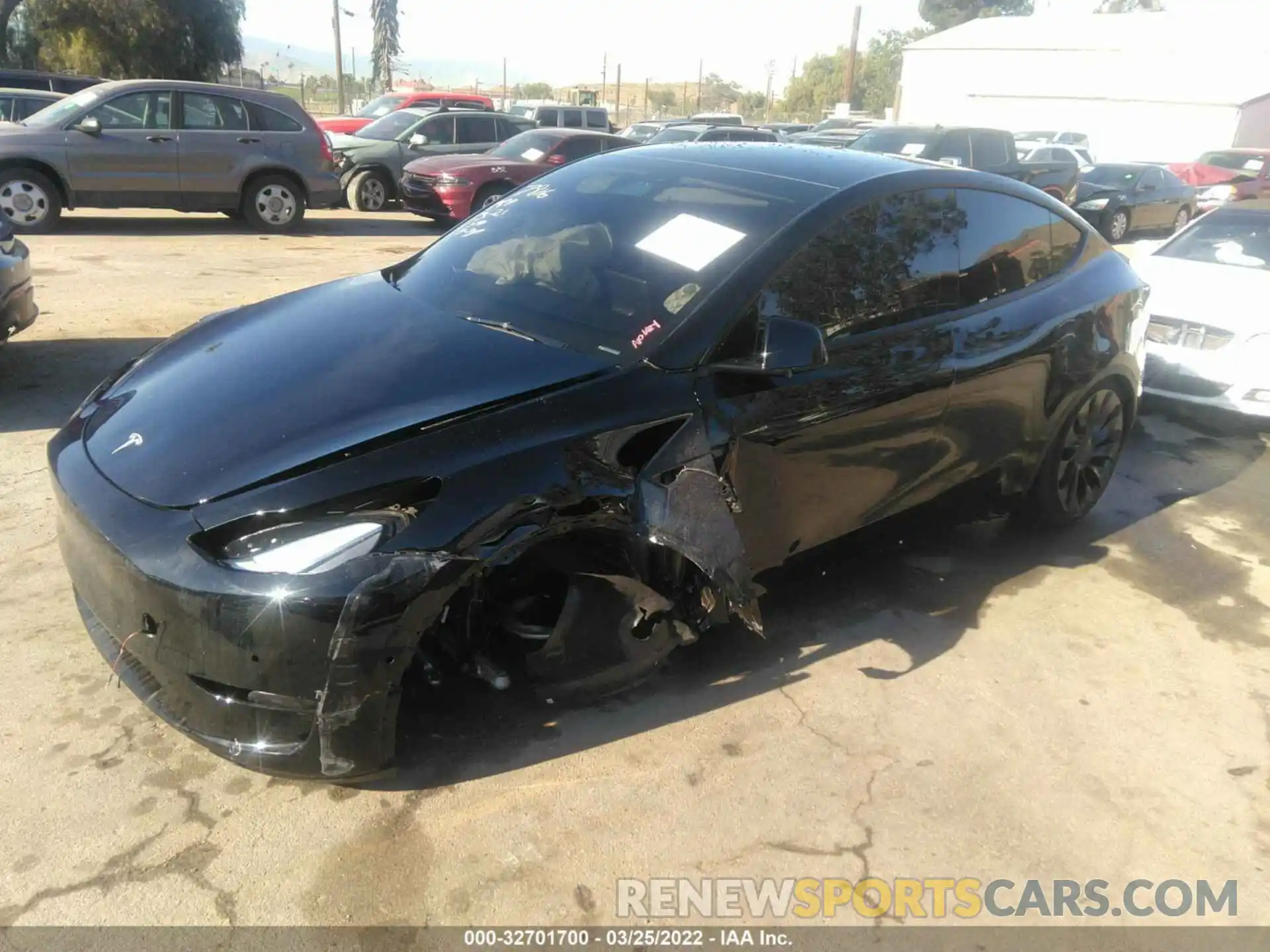 2 Photograph of a damaged car 7SAYGDEF0NF337816 TESLA MODEL Y 2022