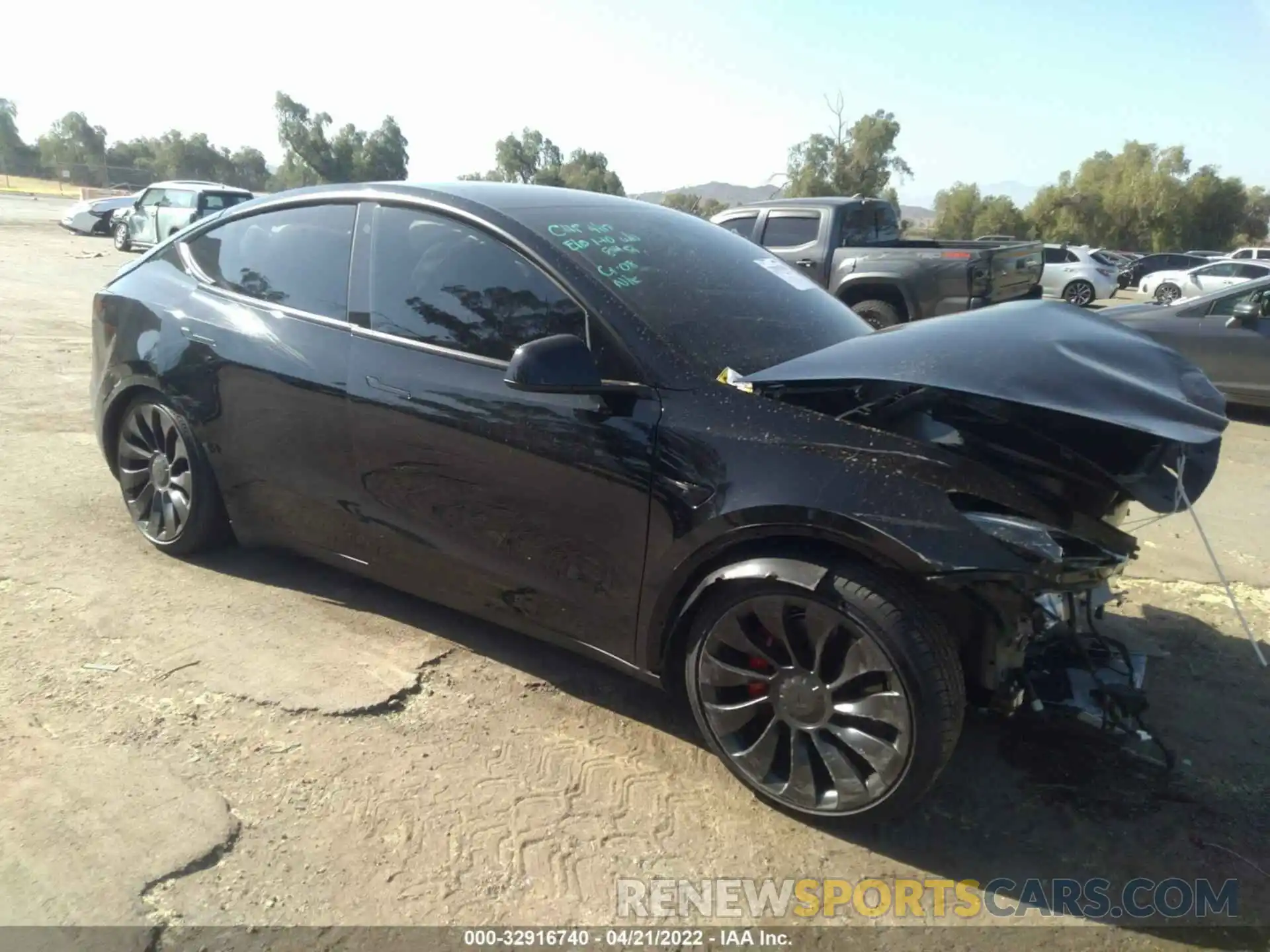 1 Photograph of a damaged car 7SAYGDEF0NF347021 TESLA MODEL Y 2022