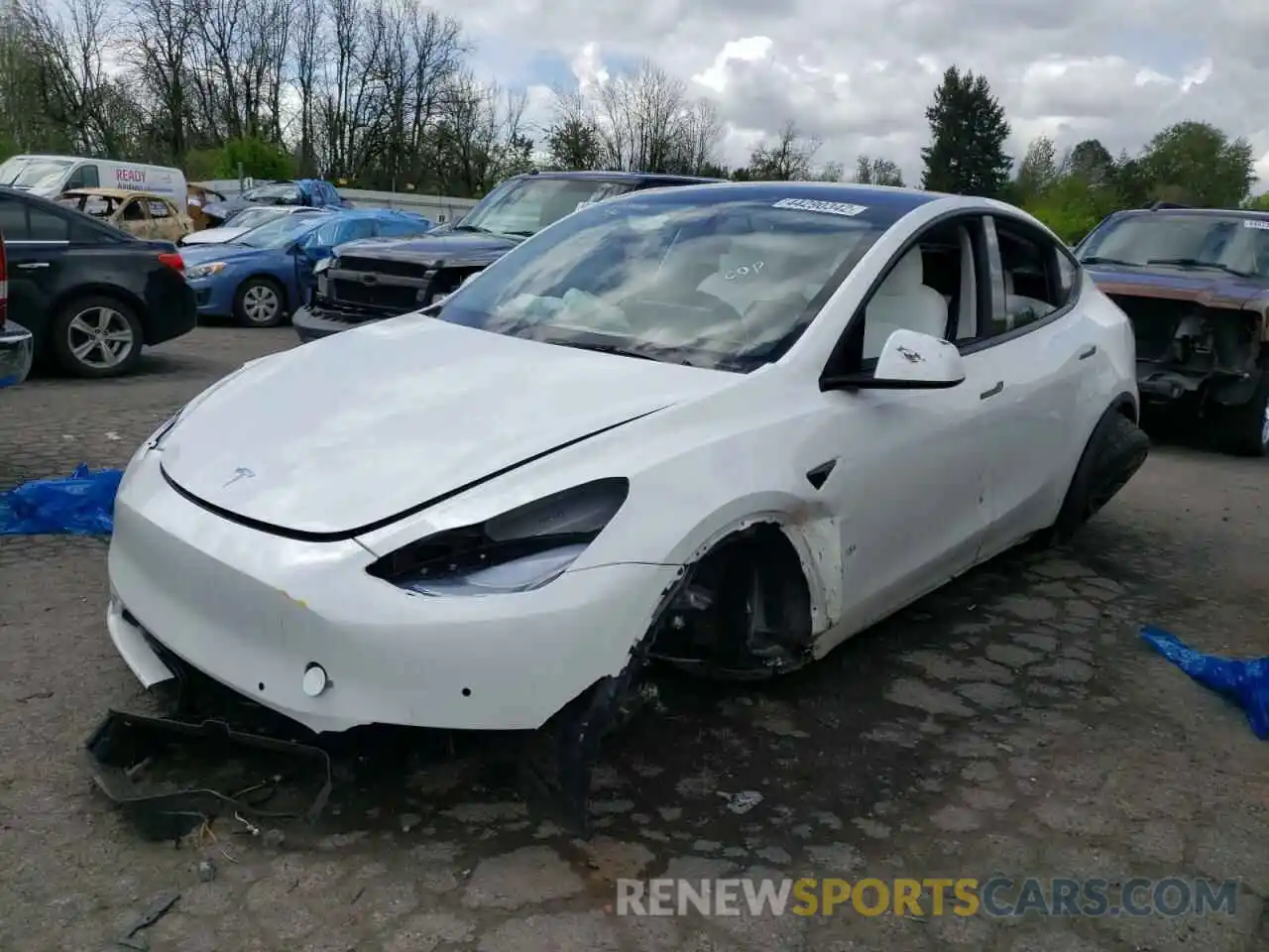 2 Фотография поврежденного автомобиля 7SAYGDEF0NF359492 TESLA MODEL Y 2022