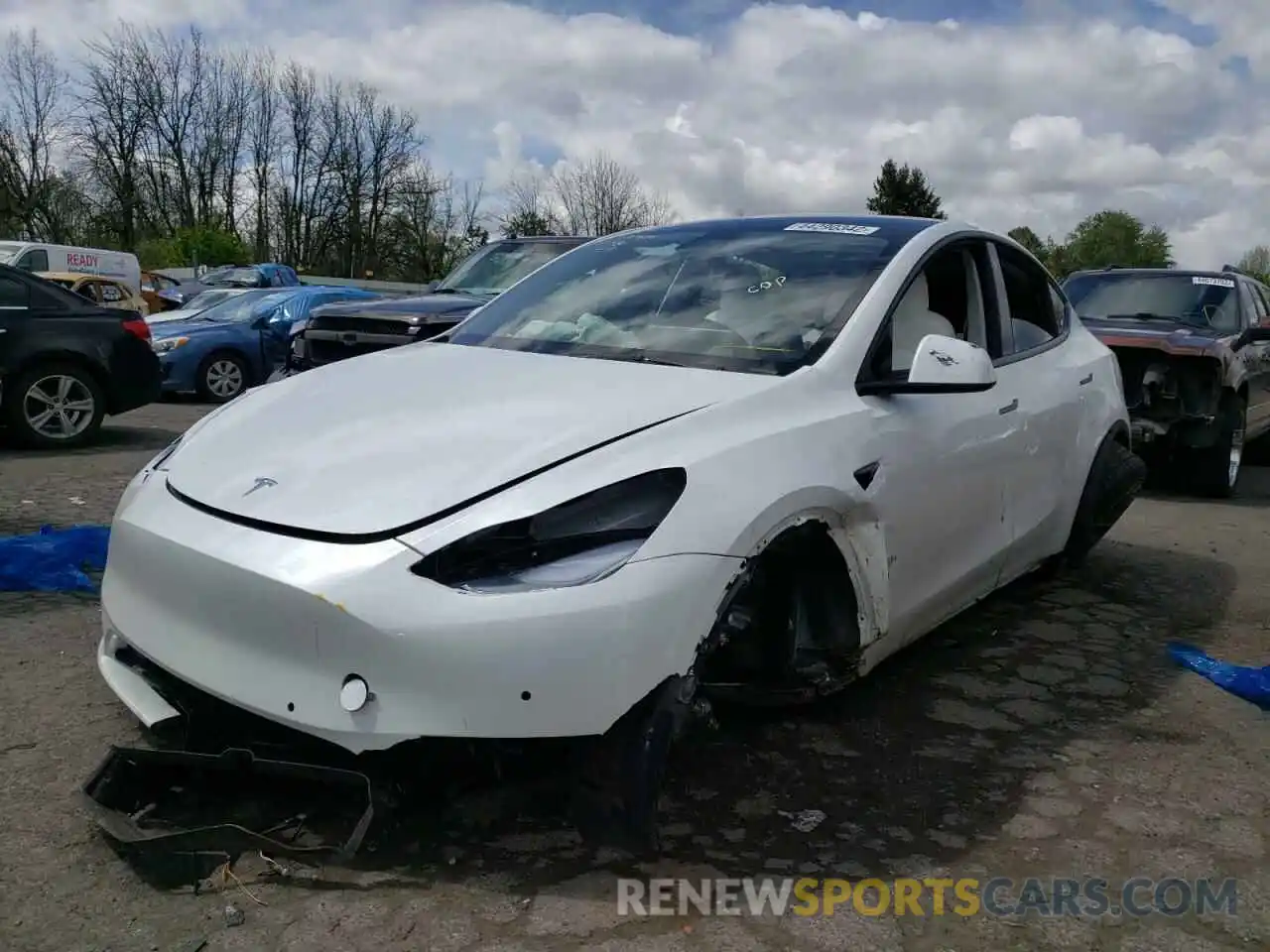 9 Фотография поврежденного автомобиля 7SAYGDEF0NF359492 TESLA MODEL Y 2022