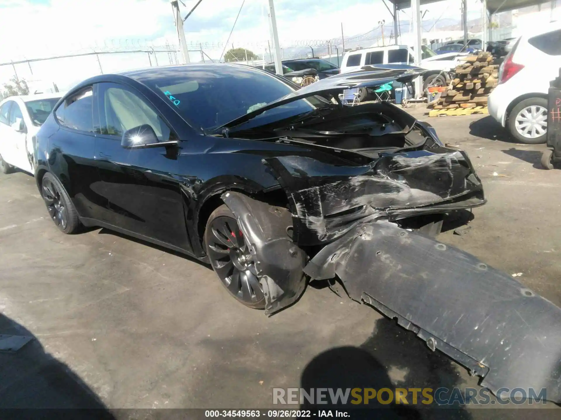 1 Photograph of a damaged car 7SAYGDEF0NF491328 TESLA MODEL Y 2022