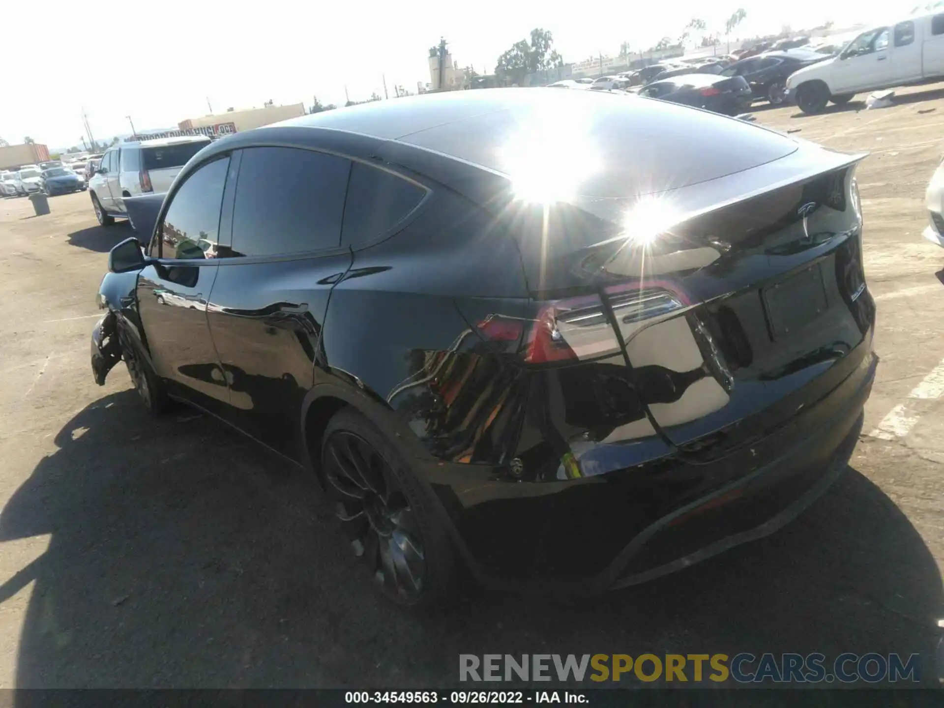 3 Photograph of a damaged car 7SAYGDEF0NF491328 TESLA MODEL Y 2022