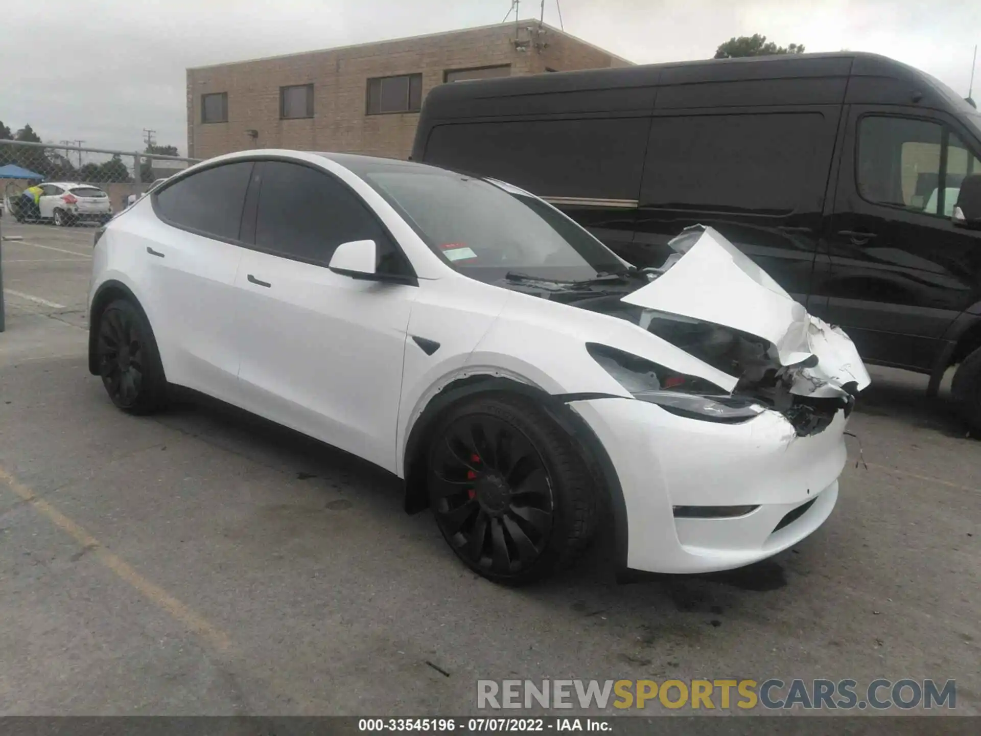 1 Photograph of a damaged car 7SAYGDEF0NF493323 TESLA MODEL Y 2022