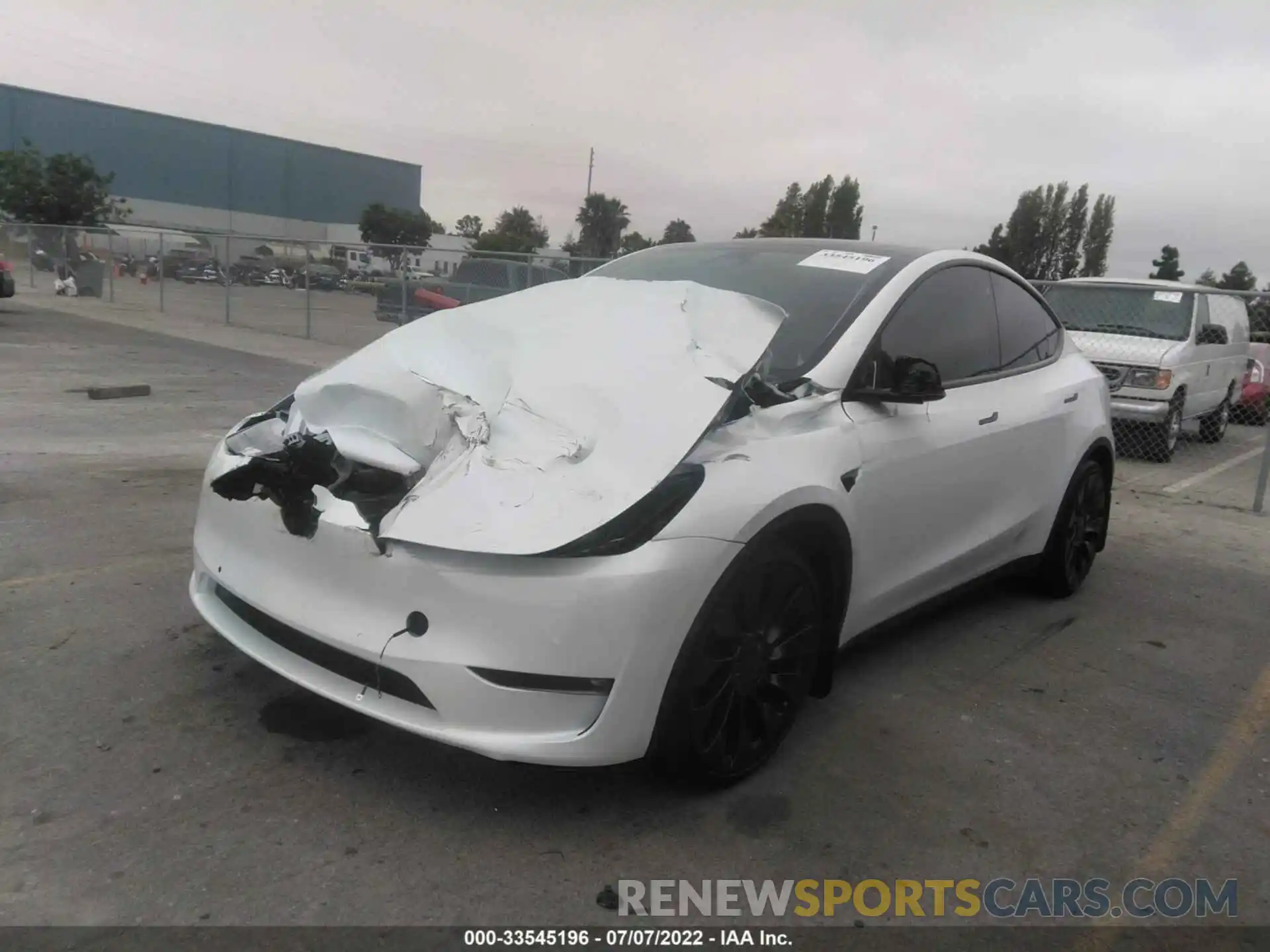 2 Photograph of a damaged car 7SAYGDEF0NF493323 TESLA MODEL Y 2022