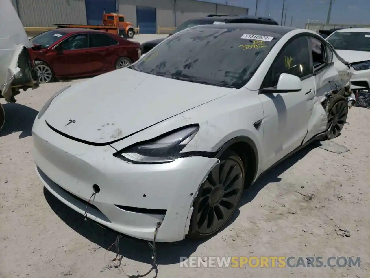 2 Фотография поврежденного автомобиля 7SAYGDEF1NF325982 TESLA MODEL Y 2022