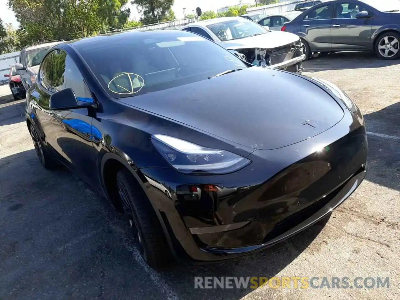 1 Photograph of a damaged car 7SAYGDEF1NF348789 TESLA MODEL Y 2022