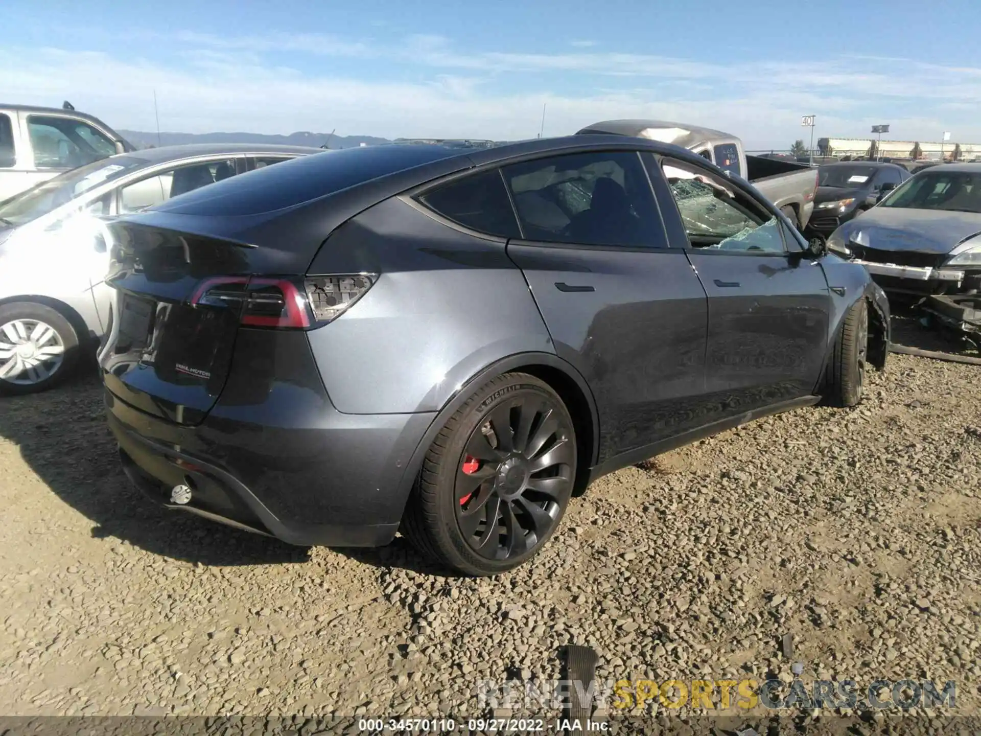 4 Фотография поврежденного автомобиля 7SAYGDEF1NF446110 TESLA MODEL Y 2022