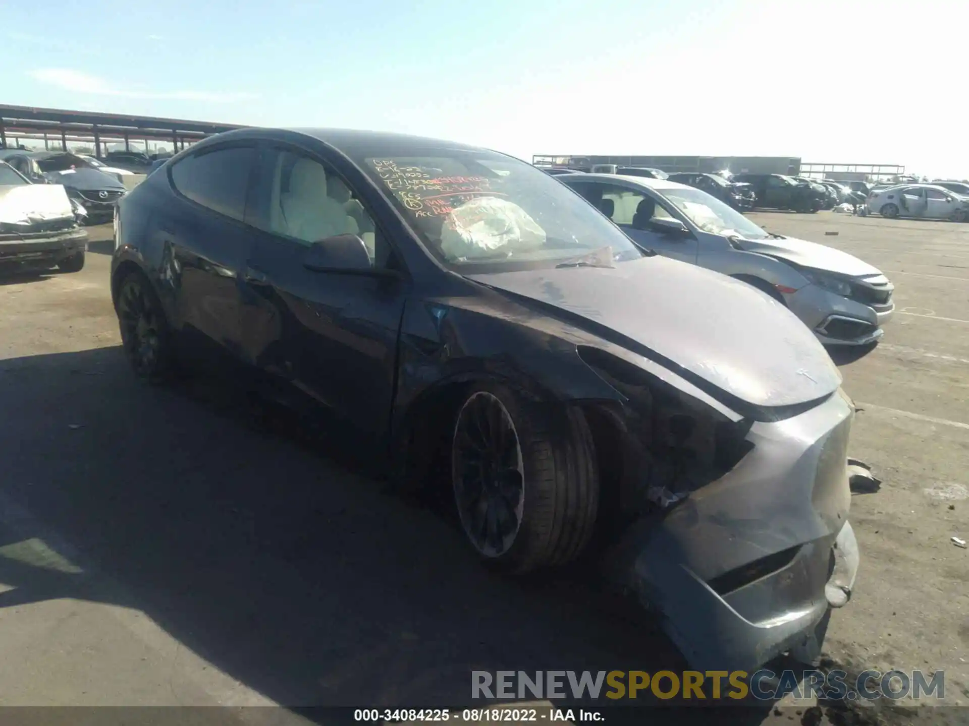 1 Photograph of a damaged car 7SAYGDEF1NF490253 TESLA MODEL Y 2022