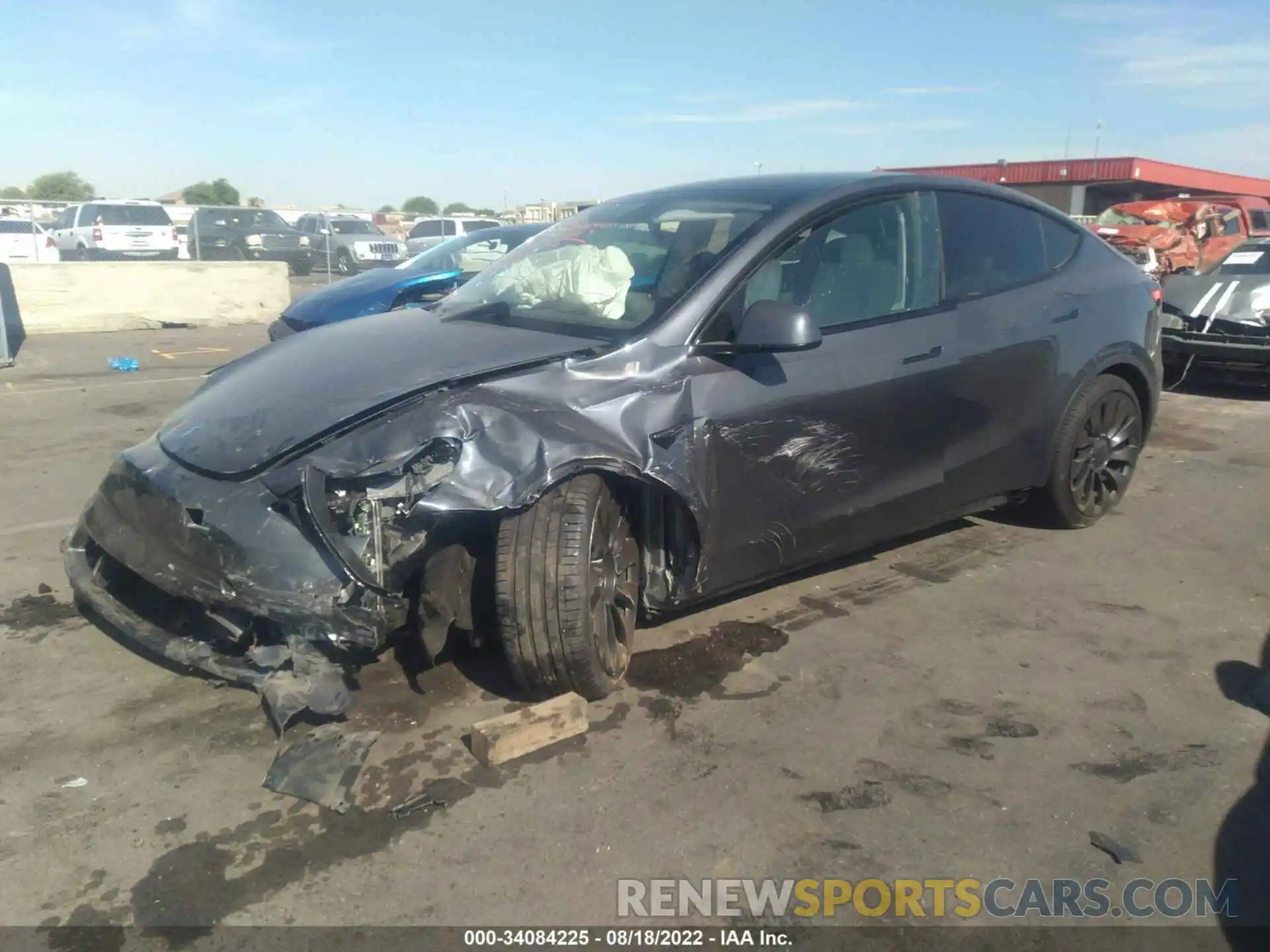 2 Photograph of a damaged car 7SAYGDEF1NF490253 TESLA MODEL Y 2022