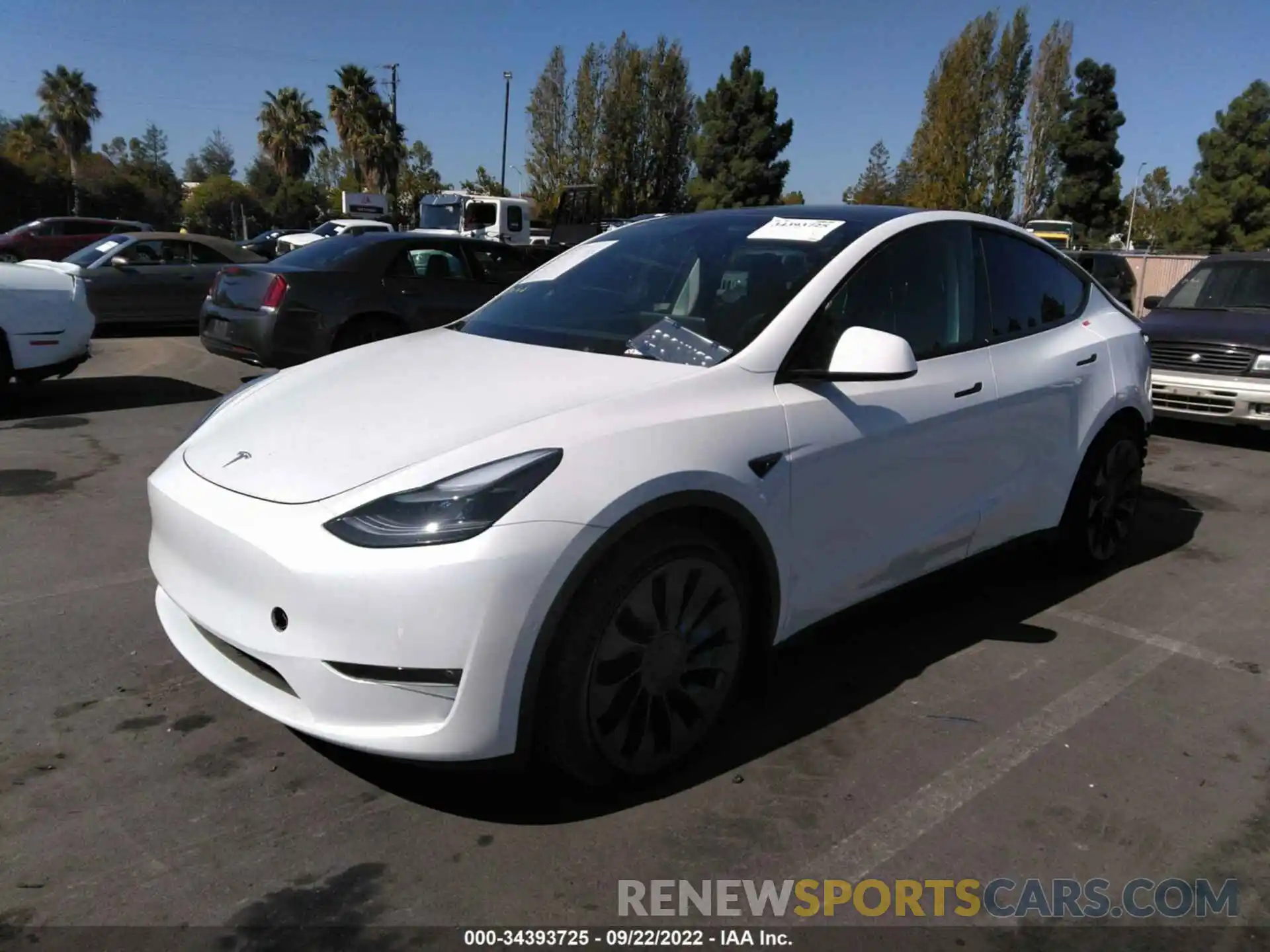 2 Photograph of a damaged car 7SAYGDEF1NF492603 TESLA MODEL Y 2022