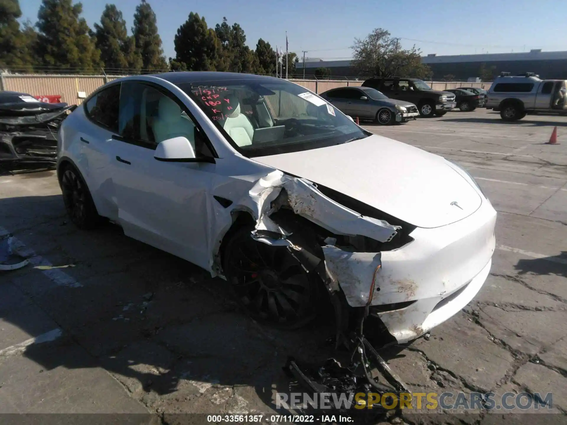 1 Photograph of a damaged car 7SAYGDEF2NF345626 TESLA MODEL Y 2022