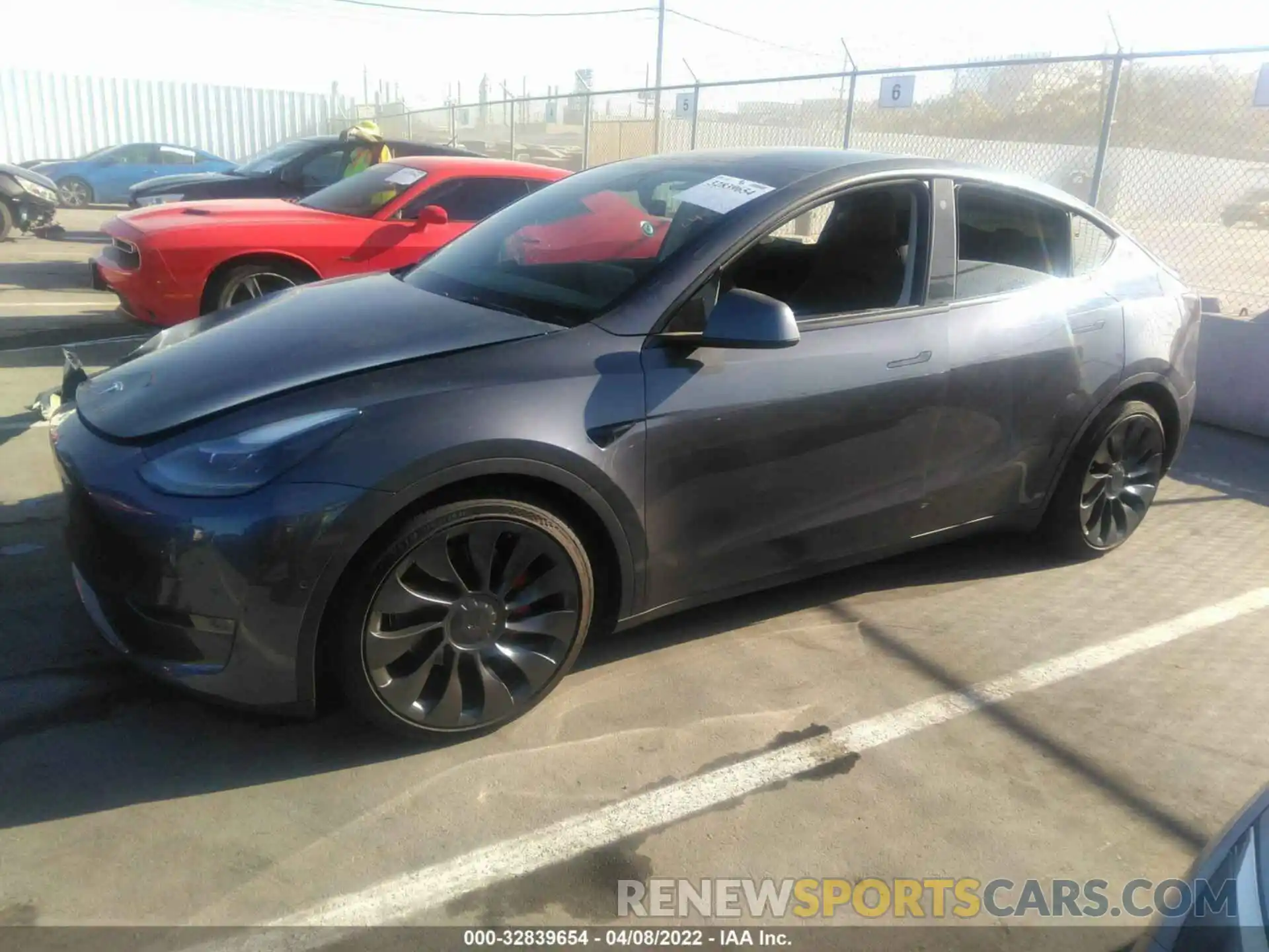 2 Фотография поврежденного автомобиля 7SAYGDEF2NF348414 TESLA MODEL Y 2022