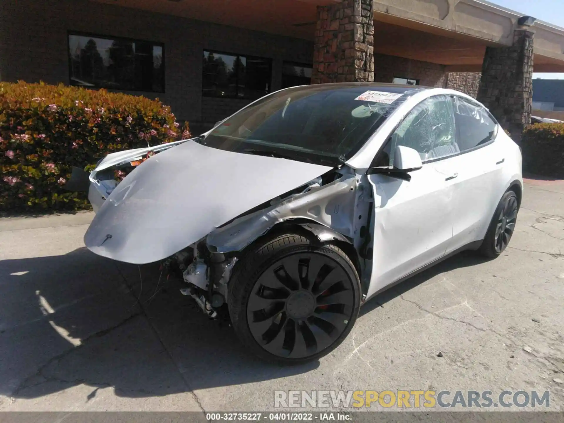 2 Photograph of a damaged car 7SAYGDEF2NF383759 TESLA MODEL Y 2022