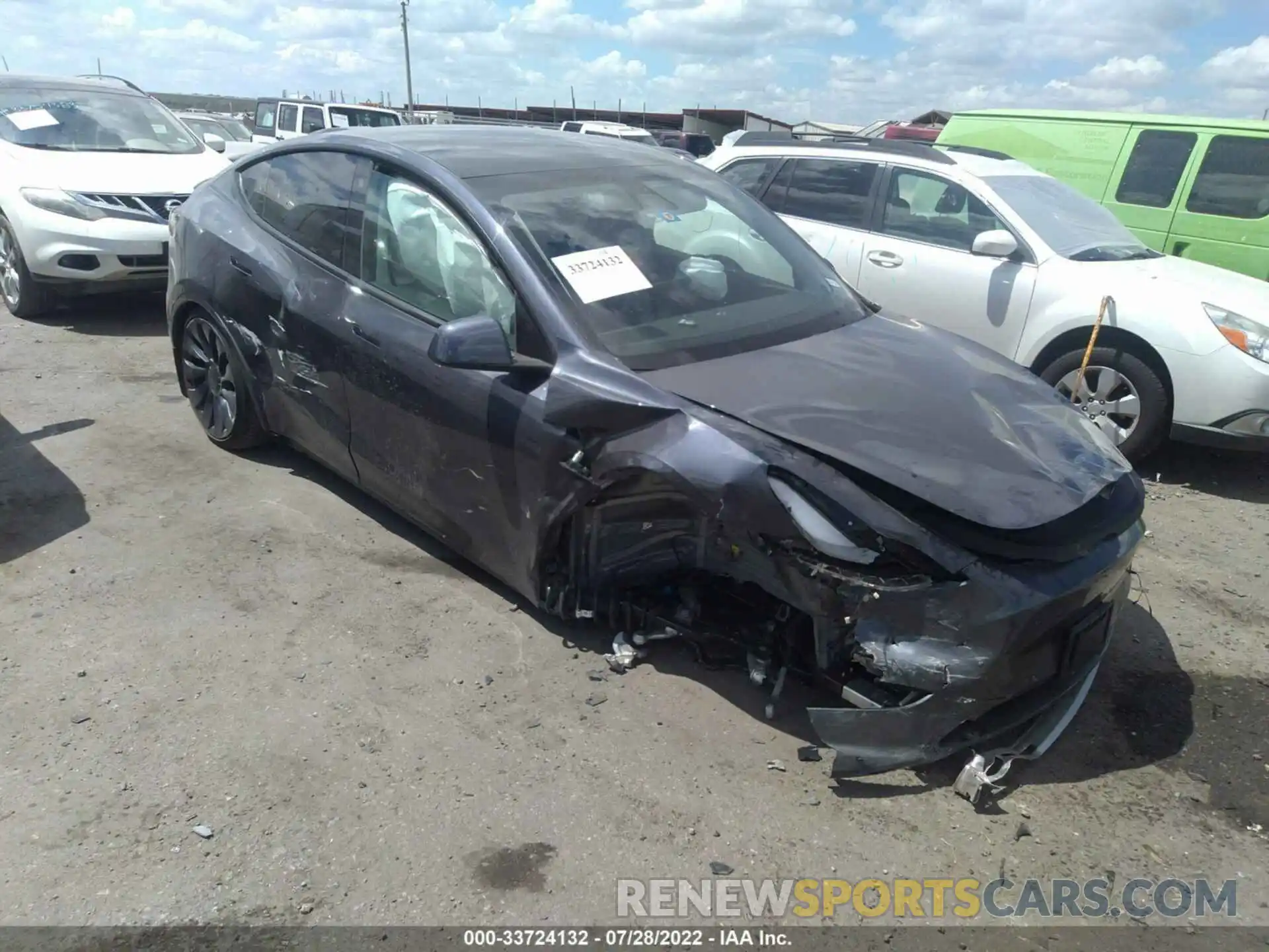 1 Photograph of a damaged car 7SAYGDEF2NF394440 TESLA MODEL Y 2022