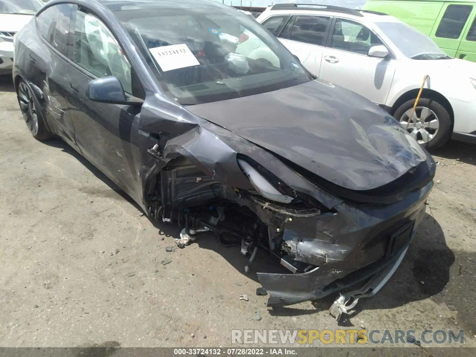 6 Photograph of a damaged car 7SAYGDEF2NF394440 TESLA MODEL Y 2022