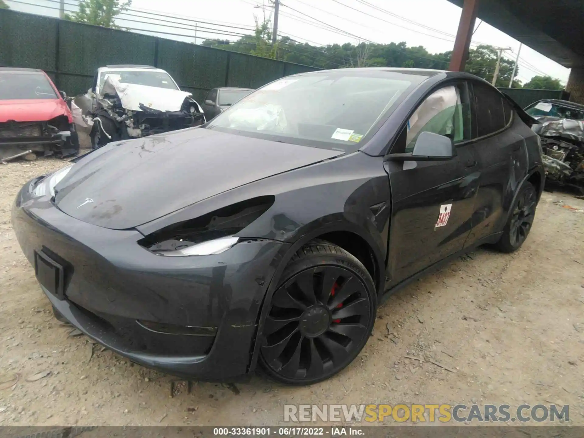 2 Photograph of a damaged car 7SAYGDEF2NF454085 TESLA MODEL Y 2022