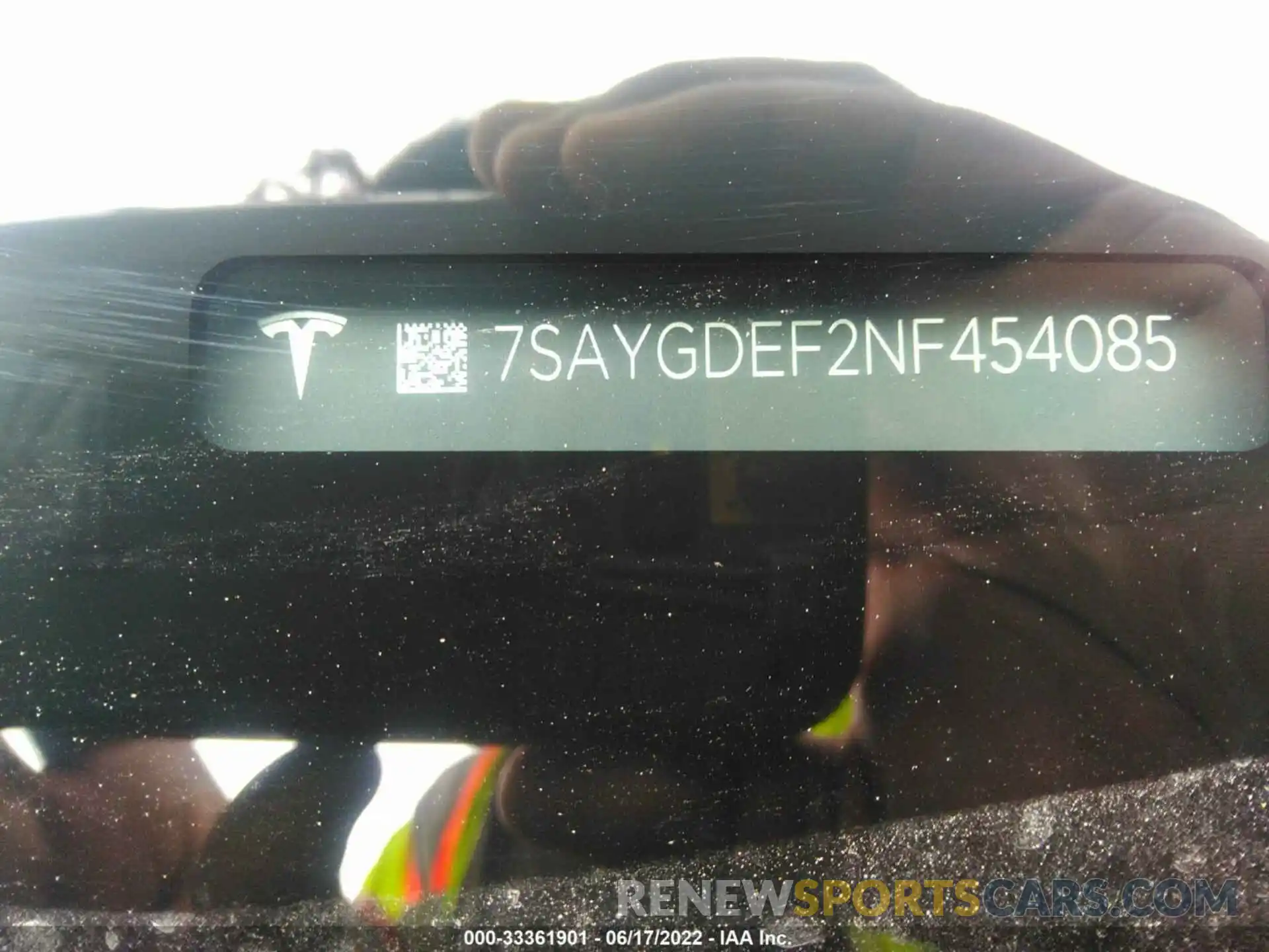 9 Photograph of a damaged car 7SAYGDEF2NF454085 TESLA MODEL Y 2022