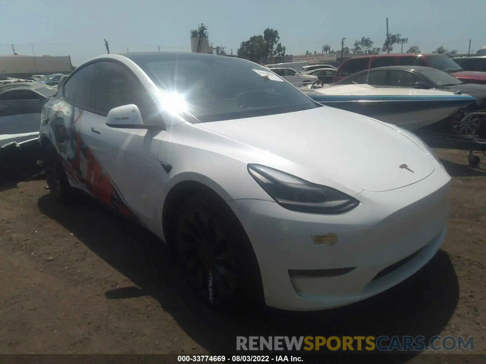 1 Photograph of a damaged car 7SAYGDEF3NF326261 TESLA MODEL Y 2022