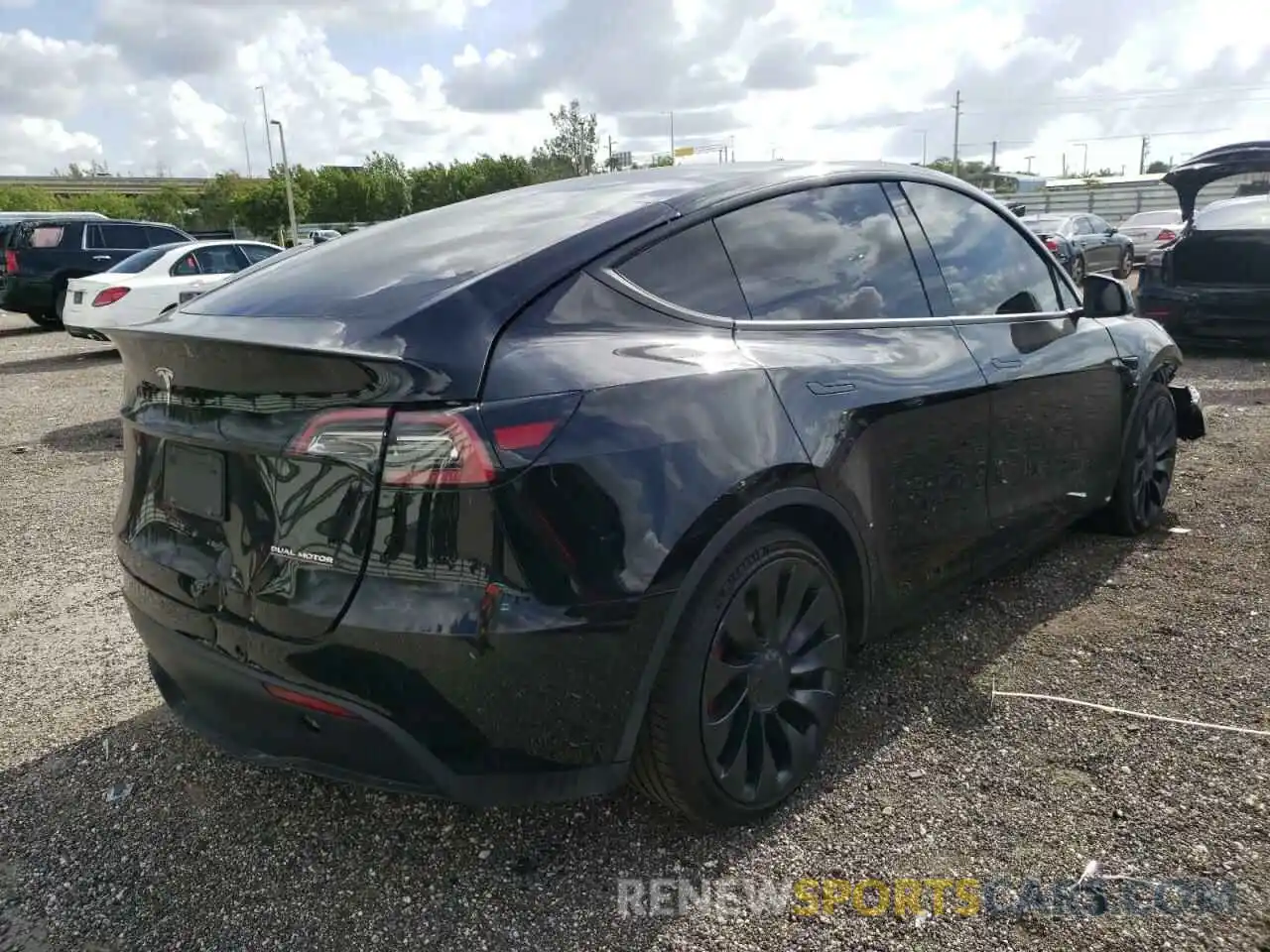 4 Фотография поврежденного автомобиля 7SAYGDEF3NF373046 TESLA MODEL Y 2022