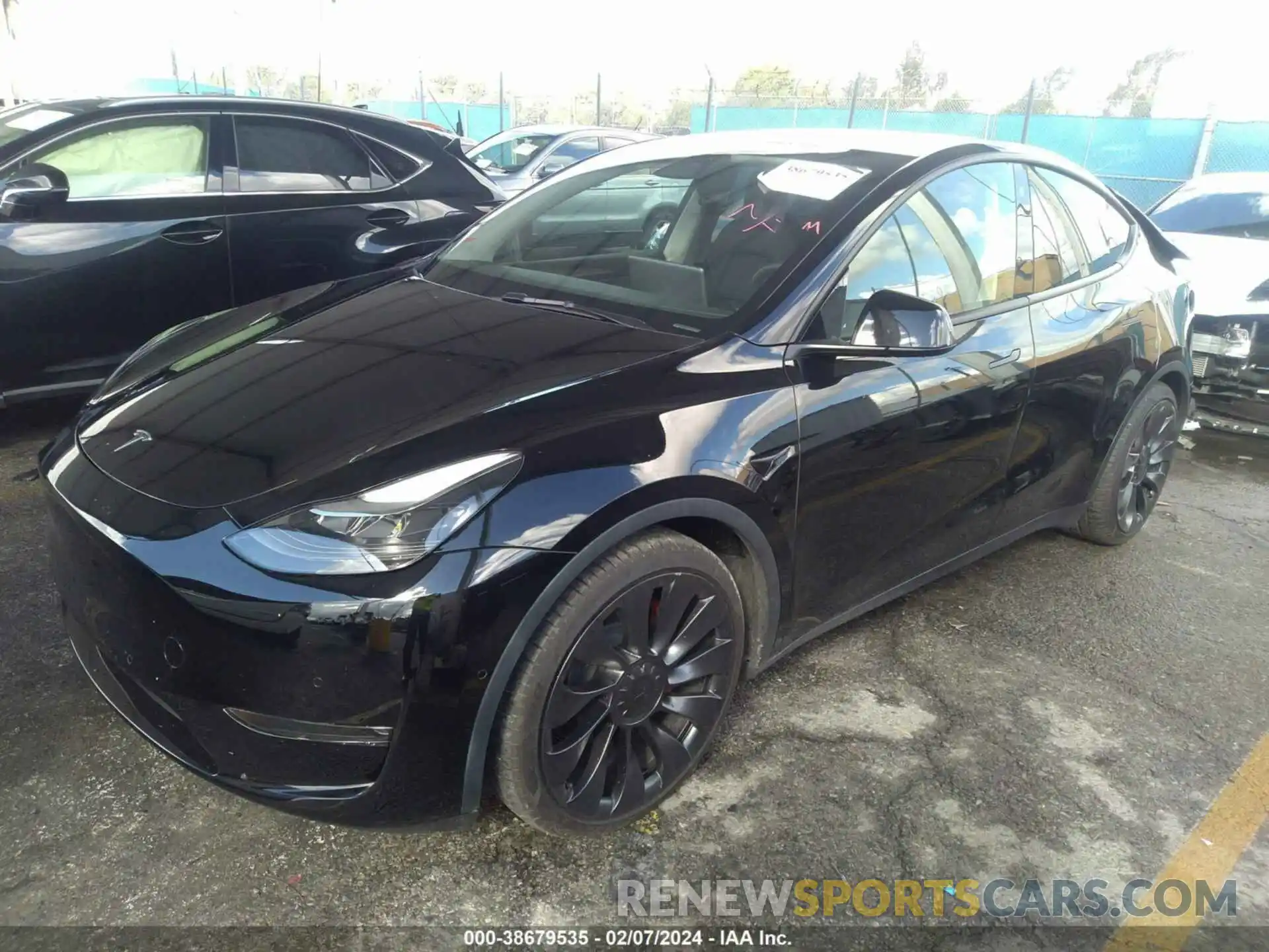 2 Фотография поврежденного автомобиля 7SAYGDEF3NF576454 TESLA MODEL Y 2022